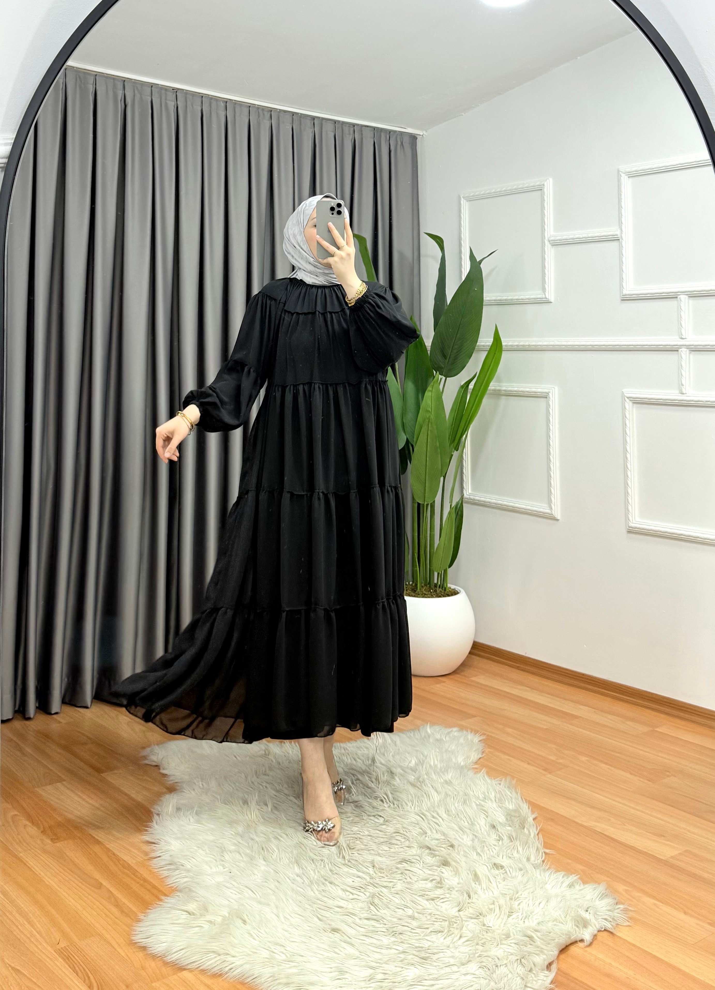 SALİH KATKAT ELBİSE SİYAH 0028 
