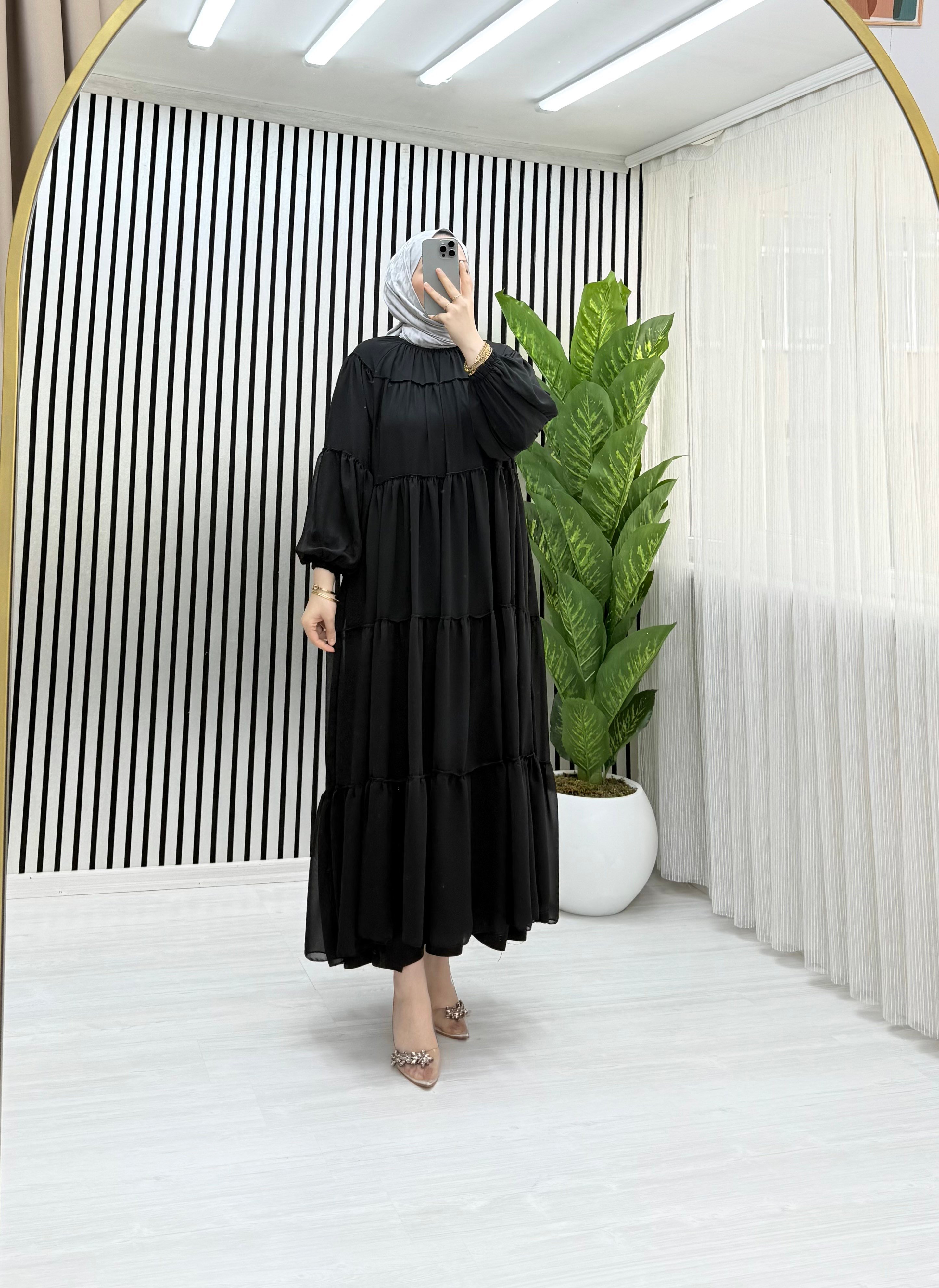 SALİH KATKAT ELBİSE SİYAH 0028 