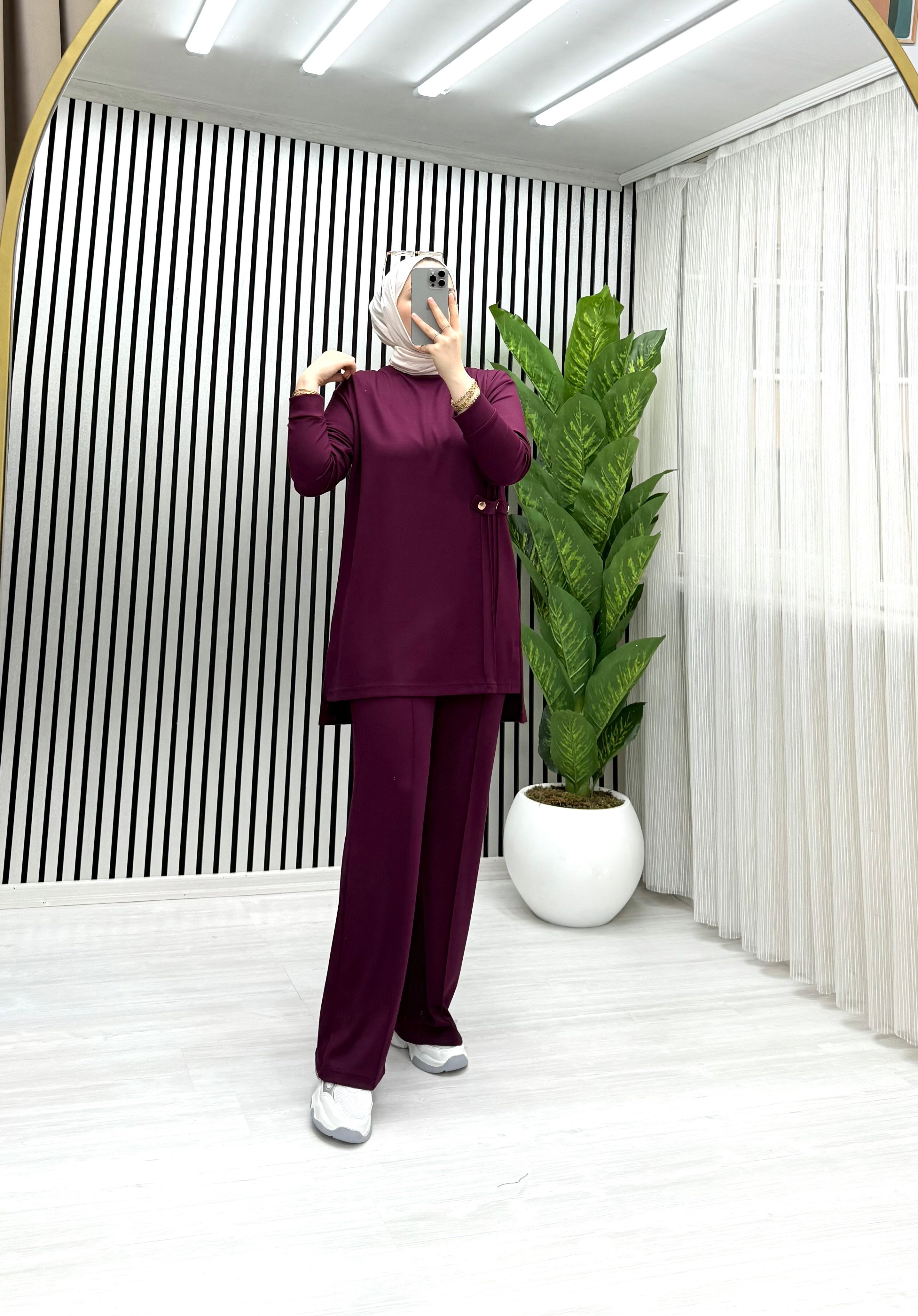 LİO YANDAN ÇITLI TAKIM BORDO 0030 