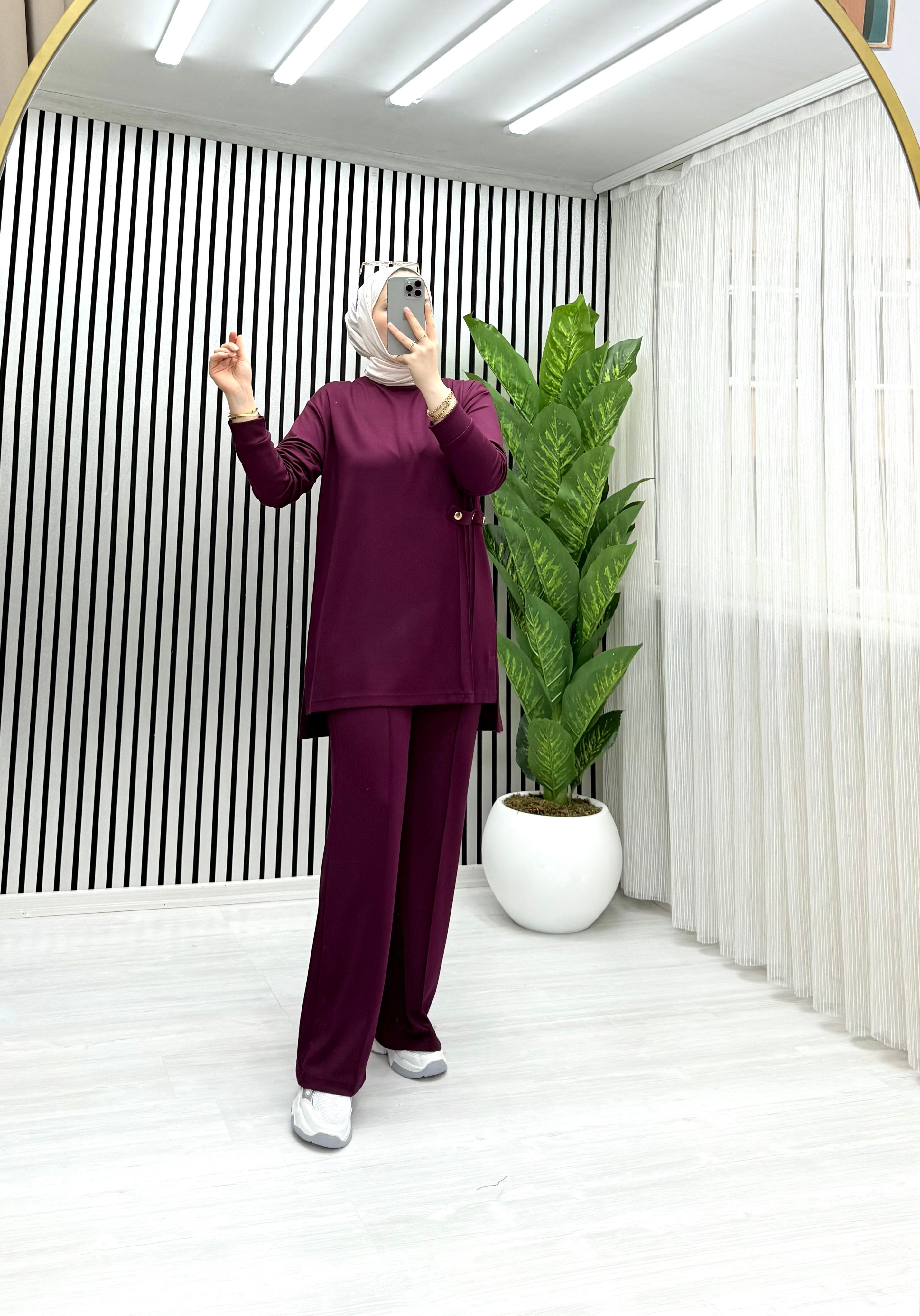 LİO YANDAN ÇITLI TAKIM BORDO 0030 