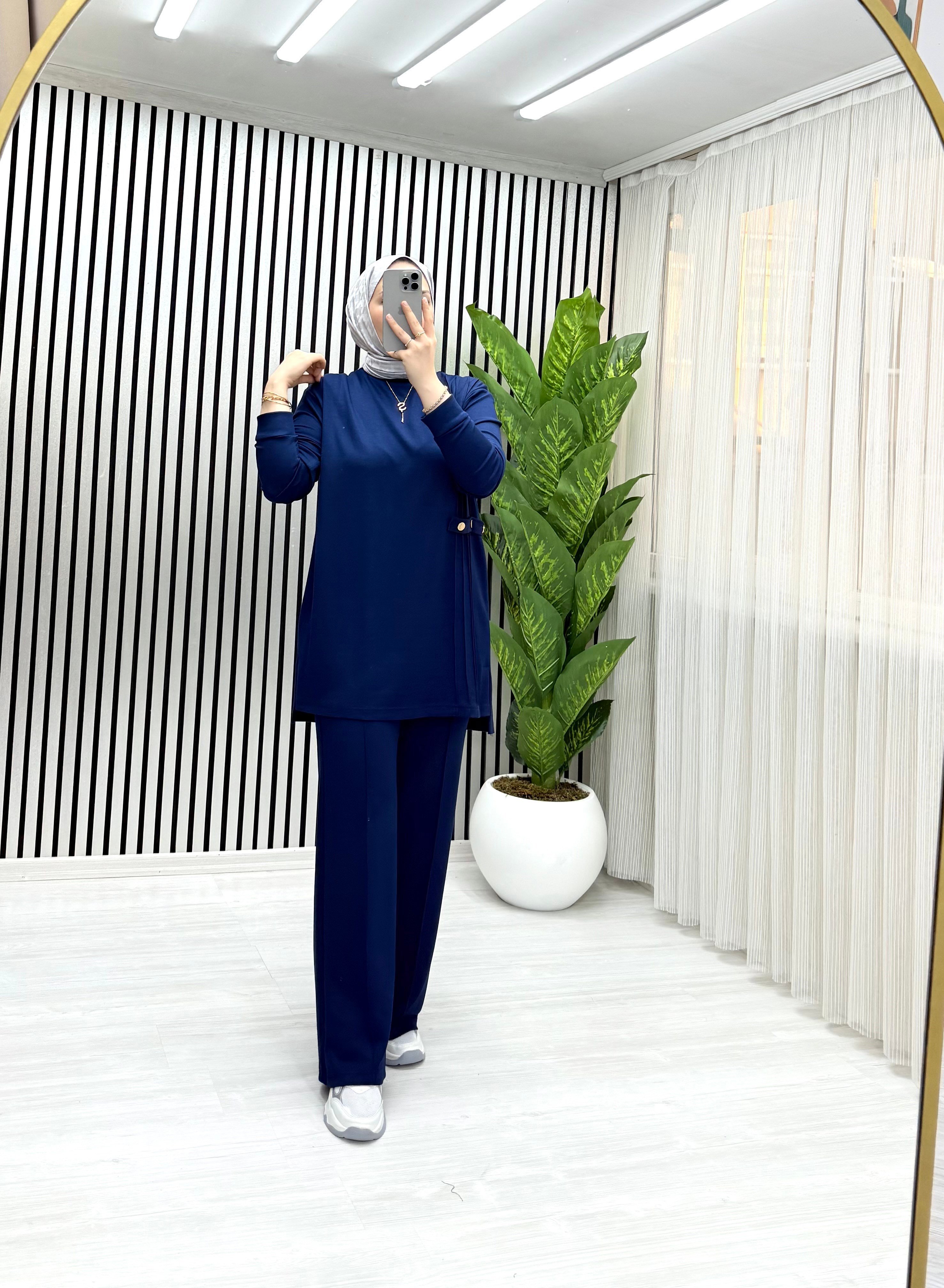 LİO YANDAN ÇITLI TAKIM LACİVERT 0030 