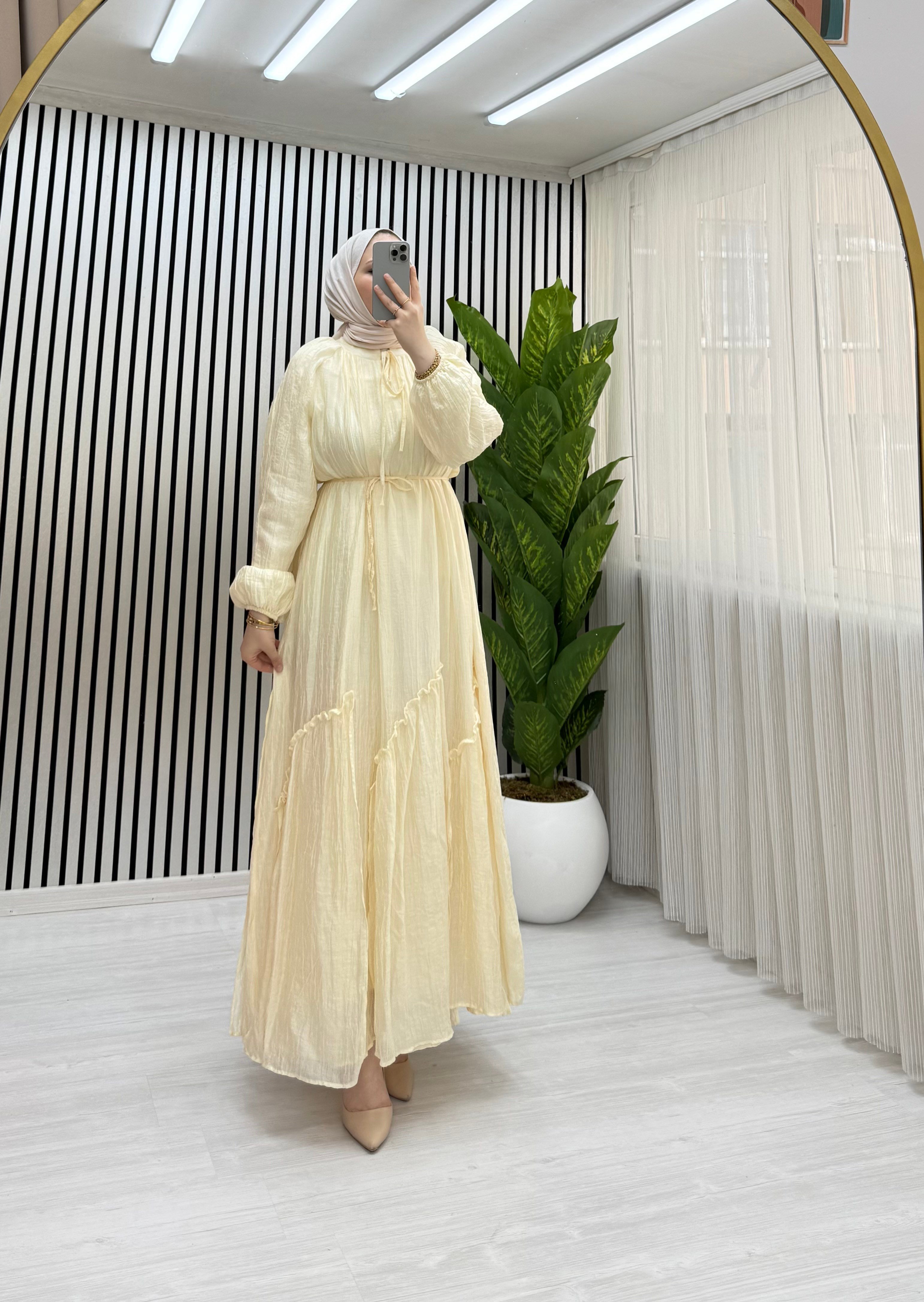 DORA ELBİSE BEJ 0031 