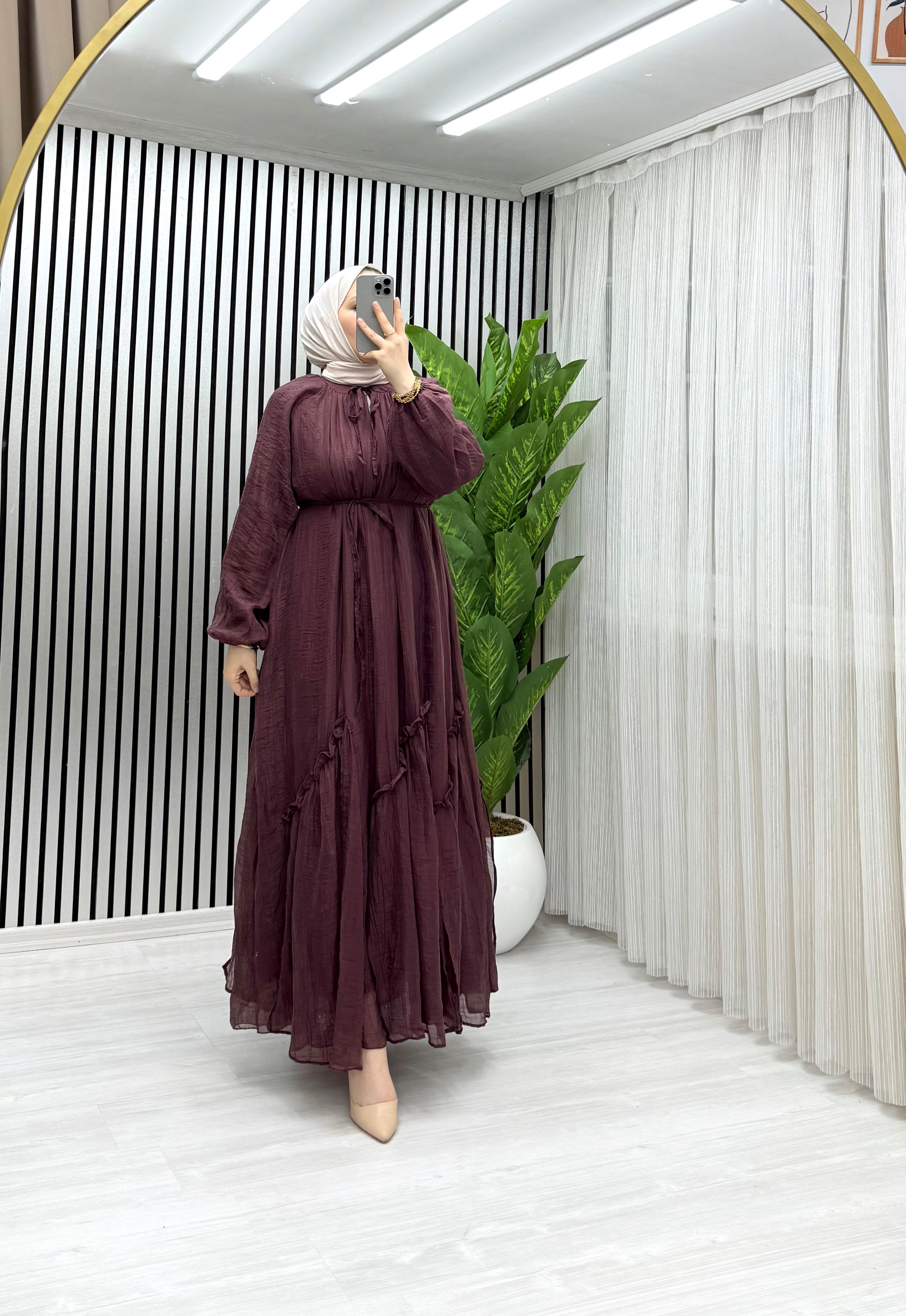 DORA ELBİSE BORDO 0031 