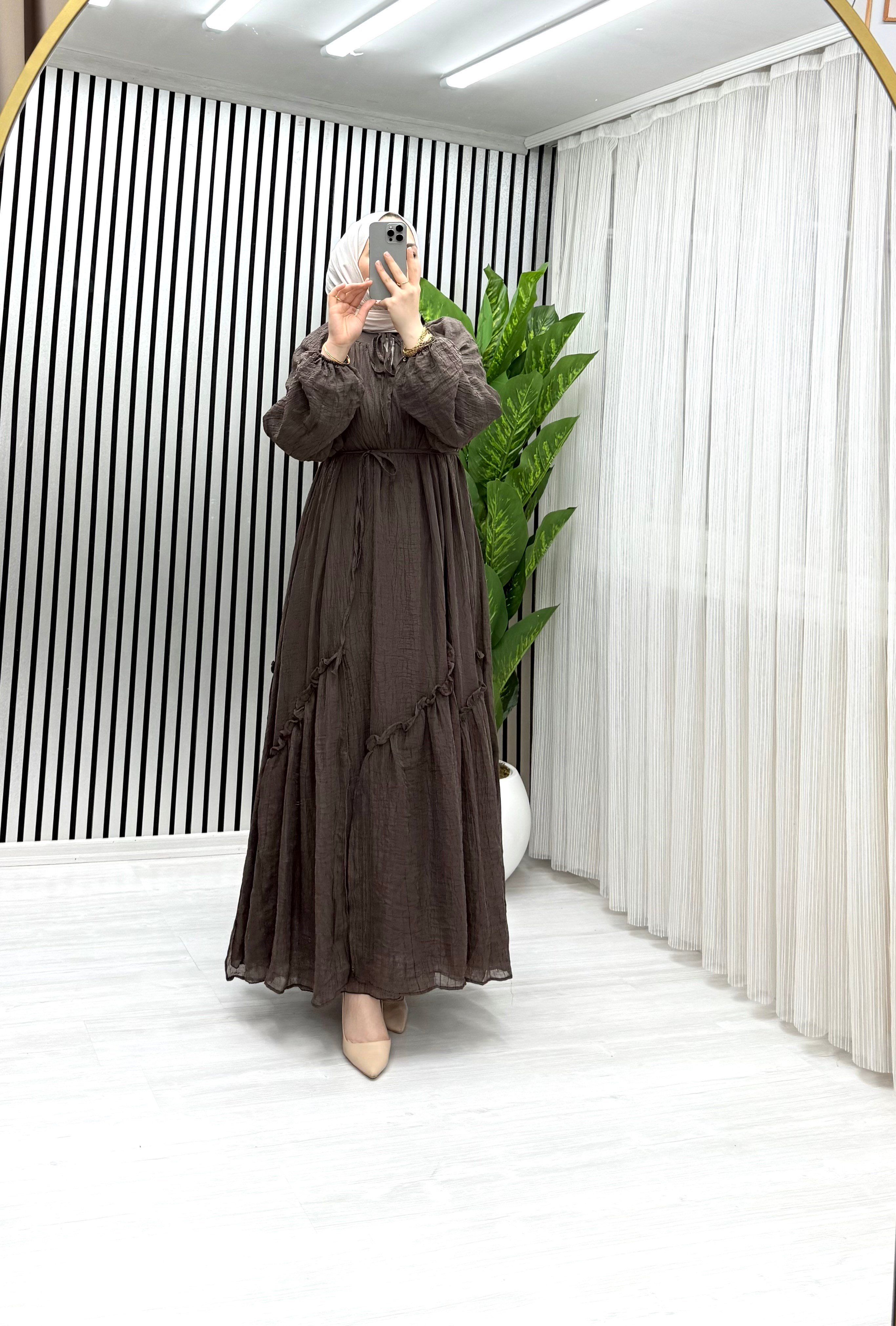 DORA ELBİSE KAHVERENGİ 0031 