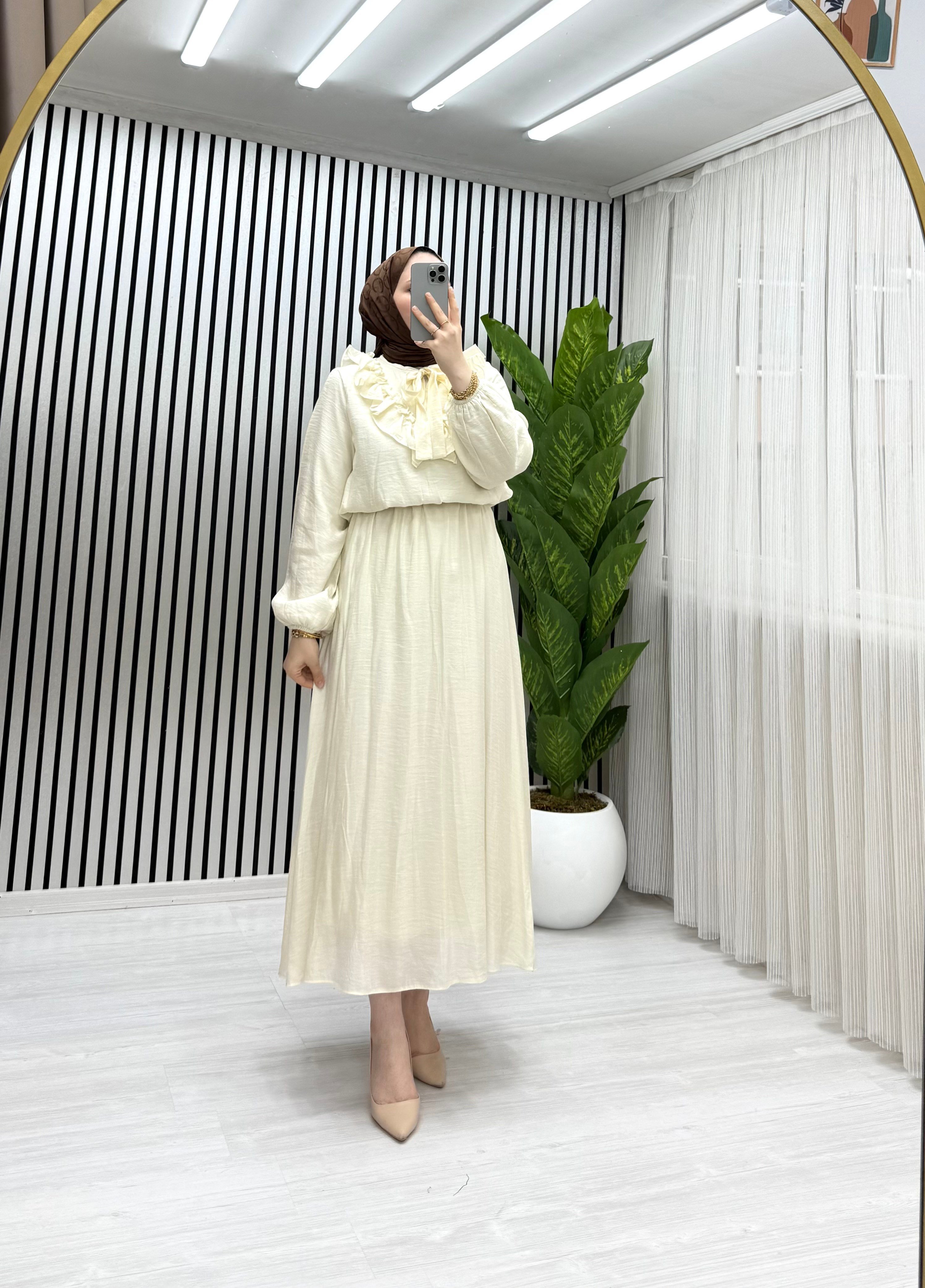 BELLA ETEKLİ TAKIM BEJ 0034 