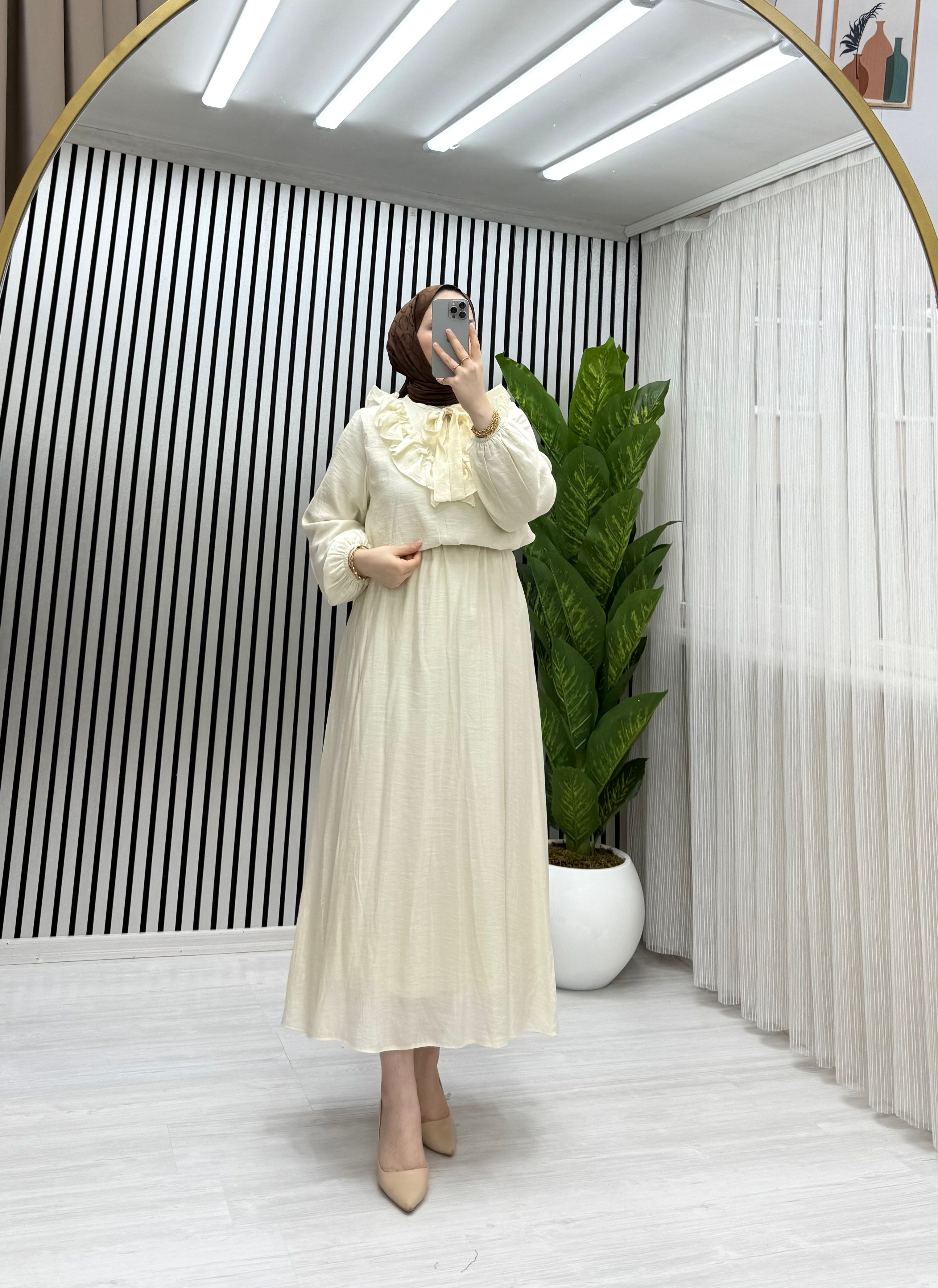 BELLA ETEKLİ TAKIM BEJ 0034 