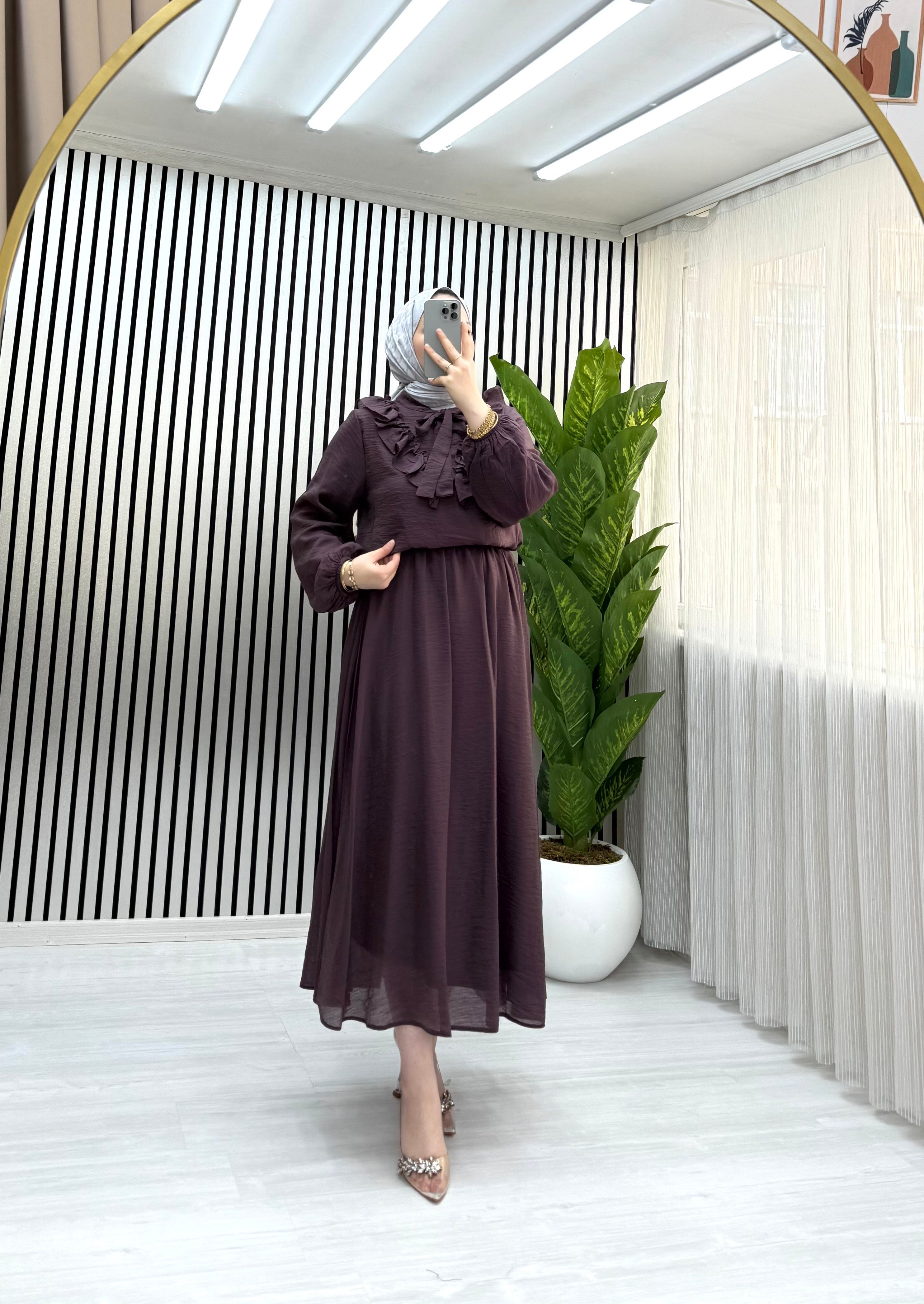 BELLA ETEKLİ TAKIM BORDO 0034 