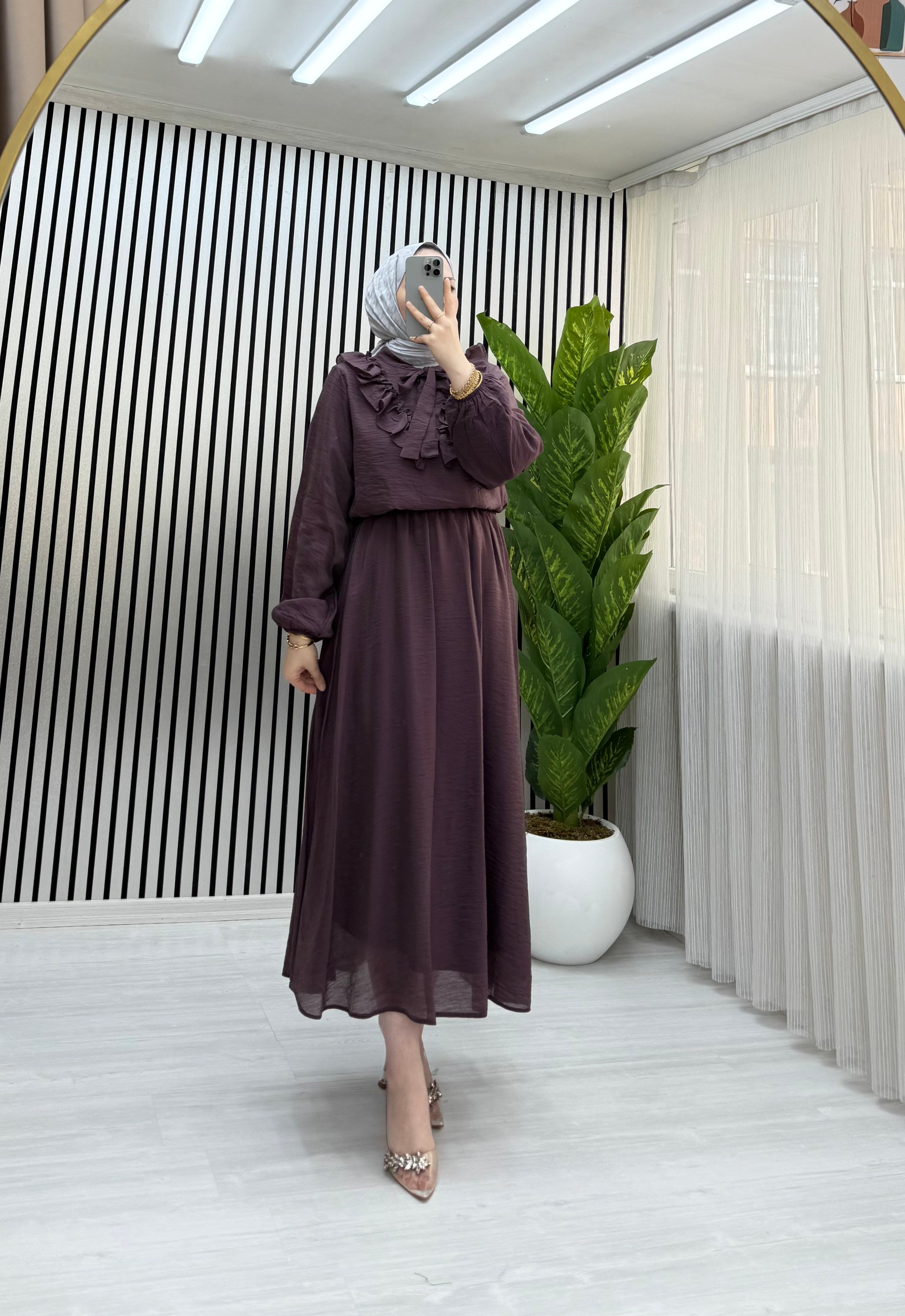BELLA ETEKLİ TAKIM BORDO 0034 