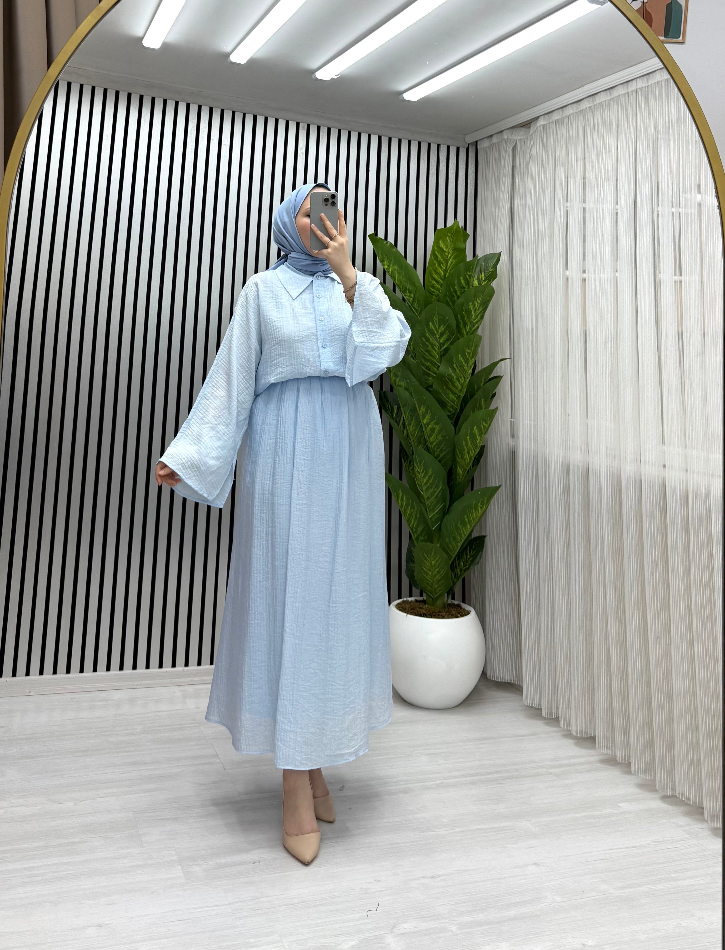 NORA ETEKLİ TAKIM MAVİ 0035 