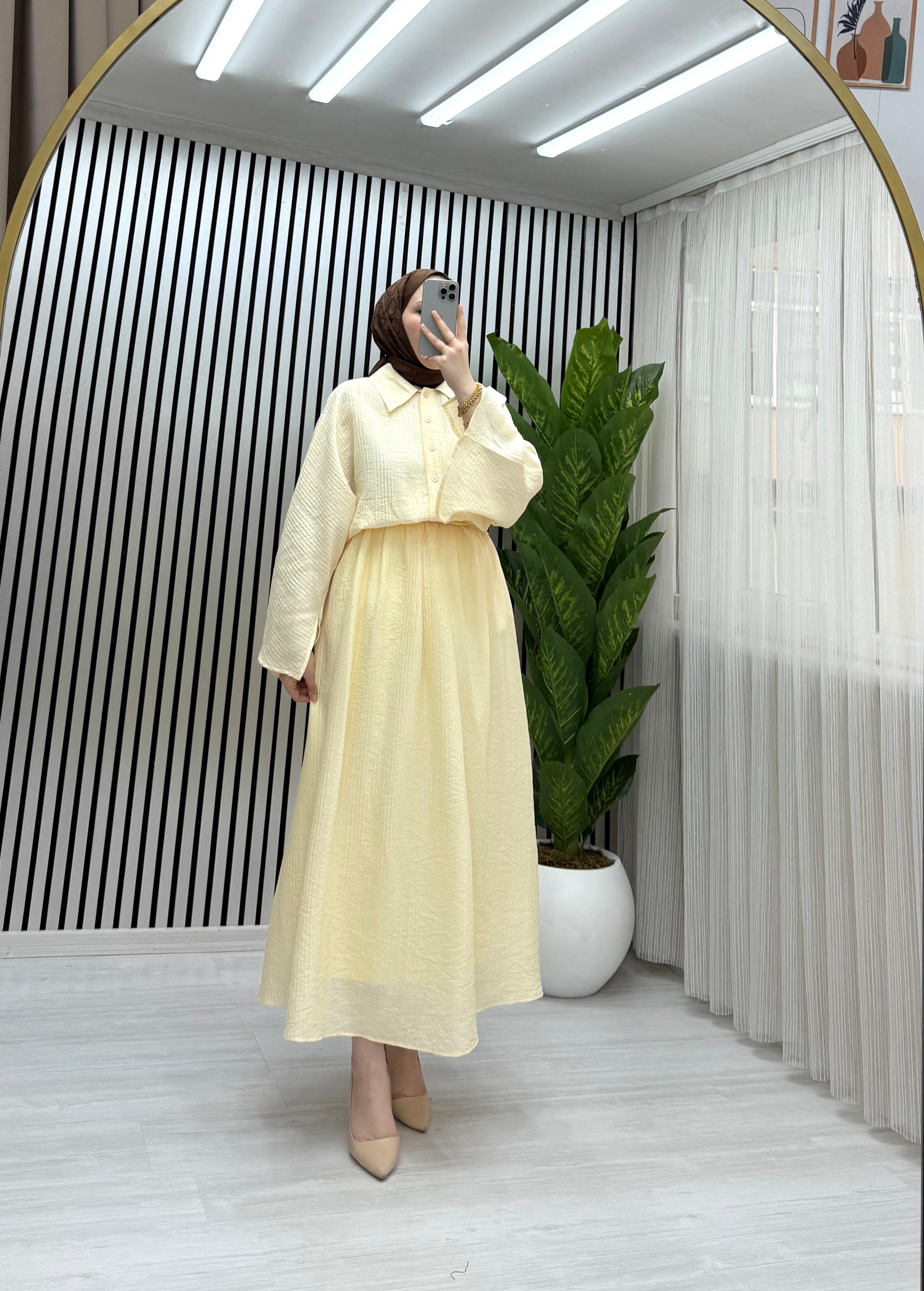 NORA ETEKLİ TAKIM SARI 0035 