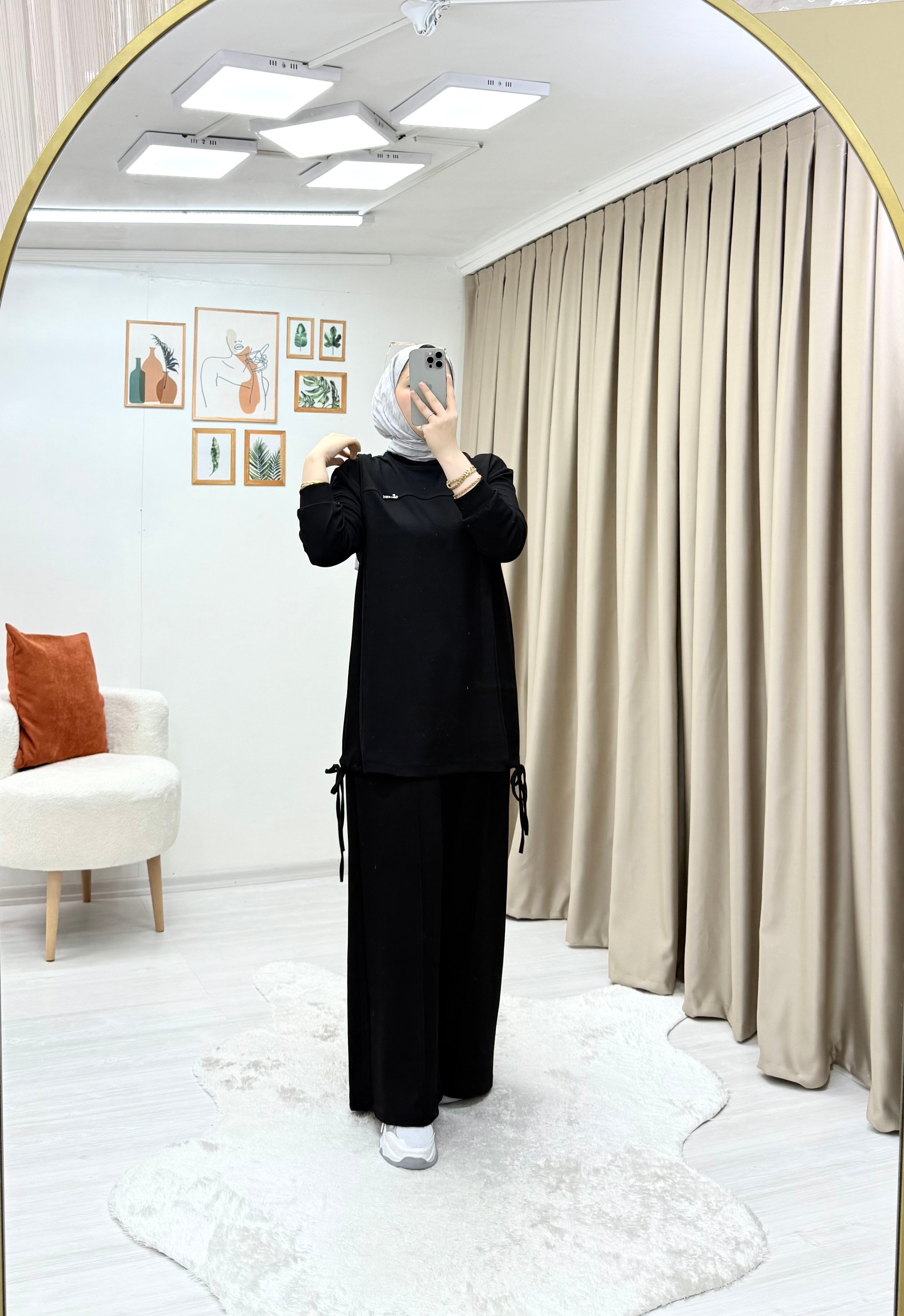 Bronşlu takım siyah  006 