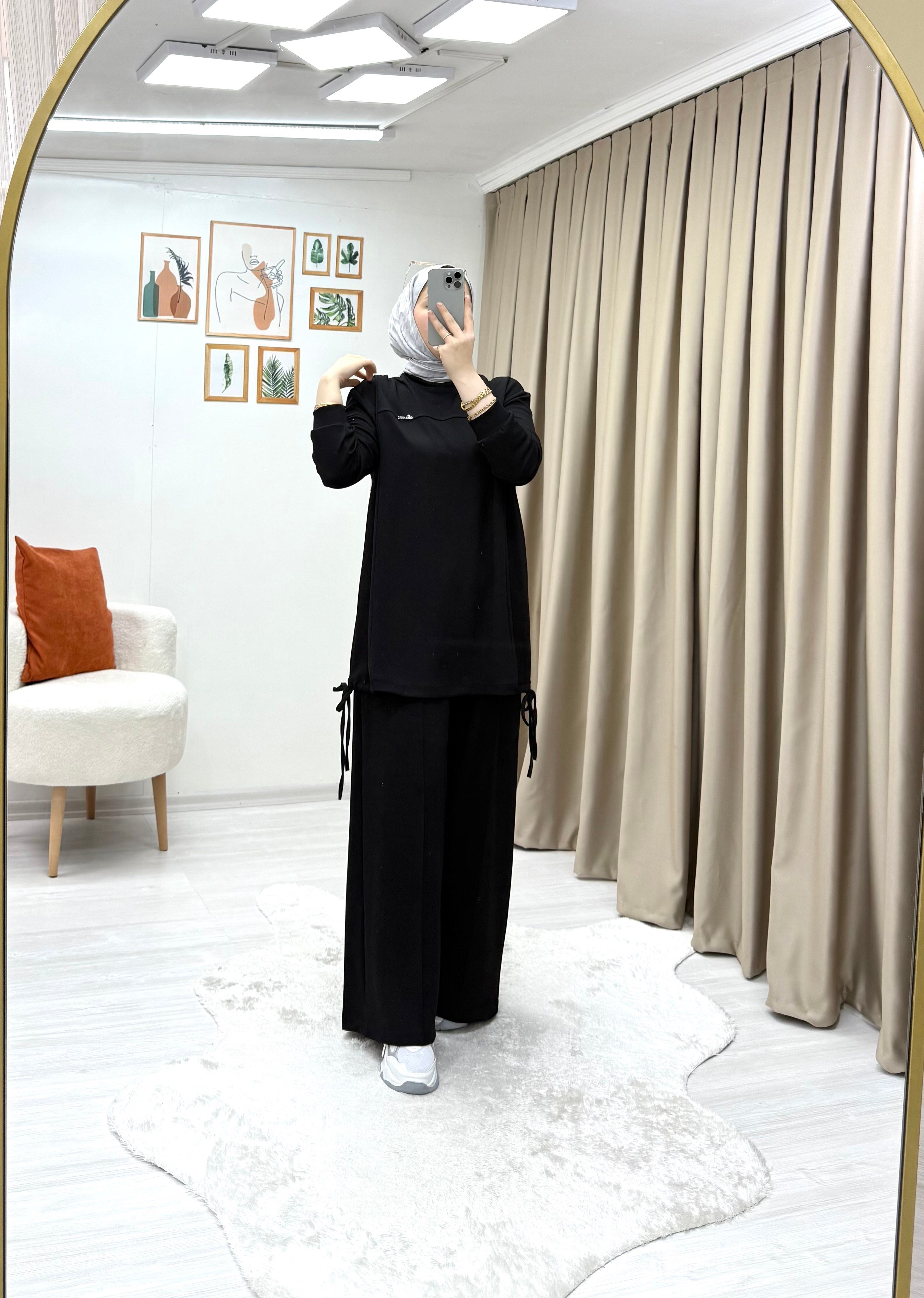 Bronşlu takım siyah  006 