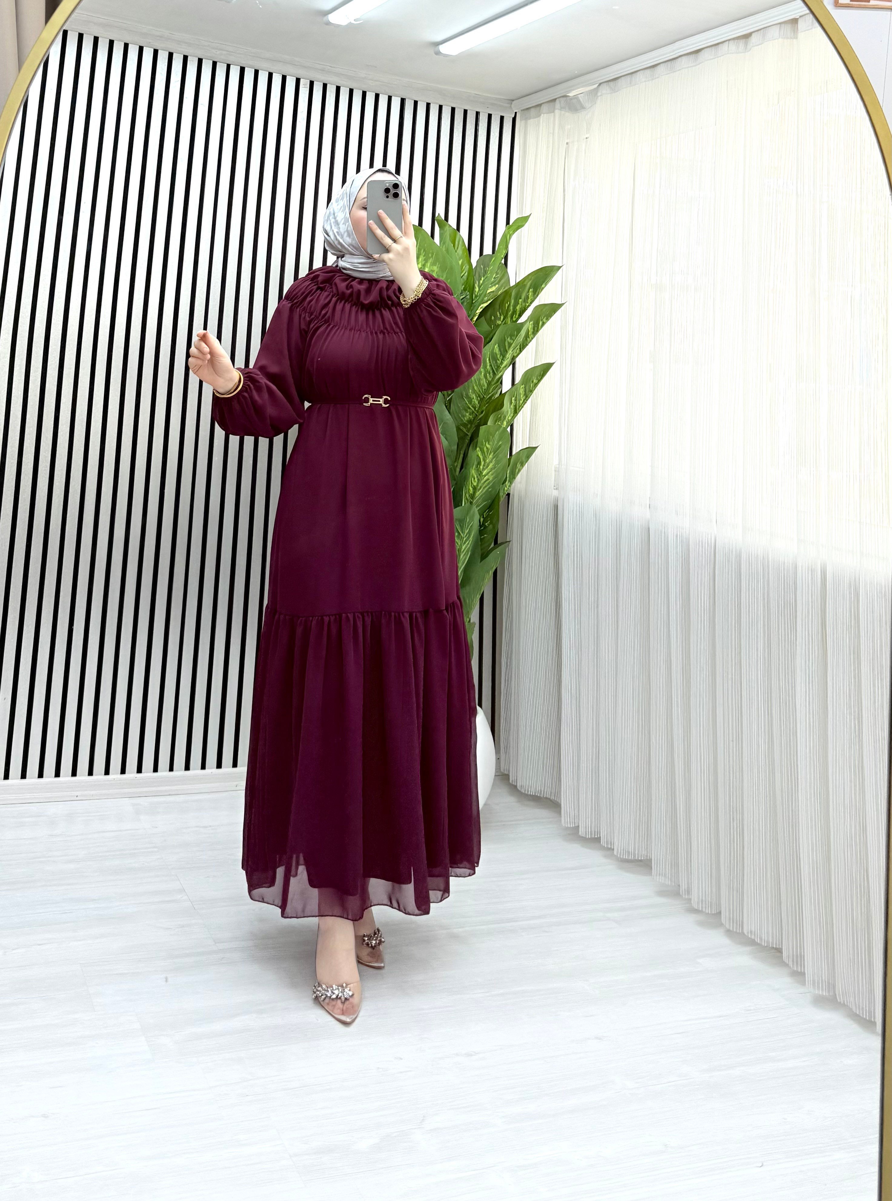 Çelebi Elbise Bordo 46 