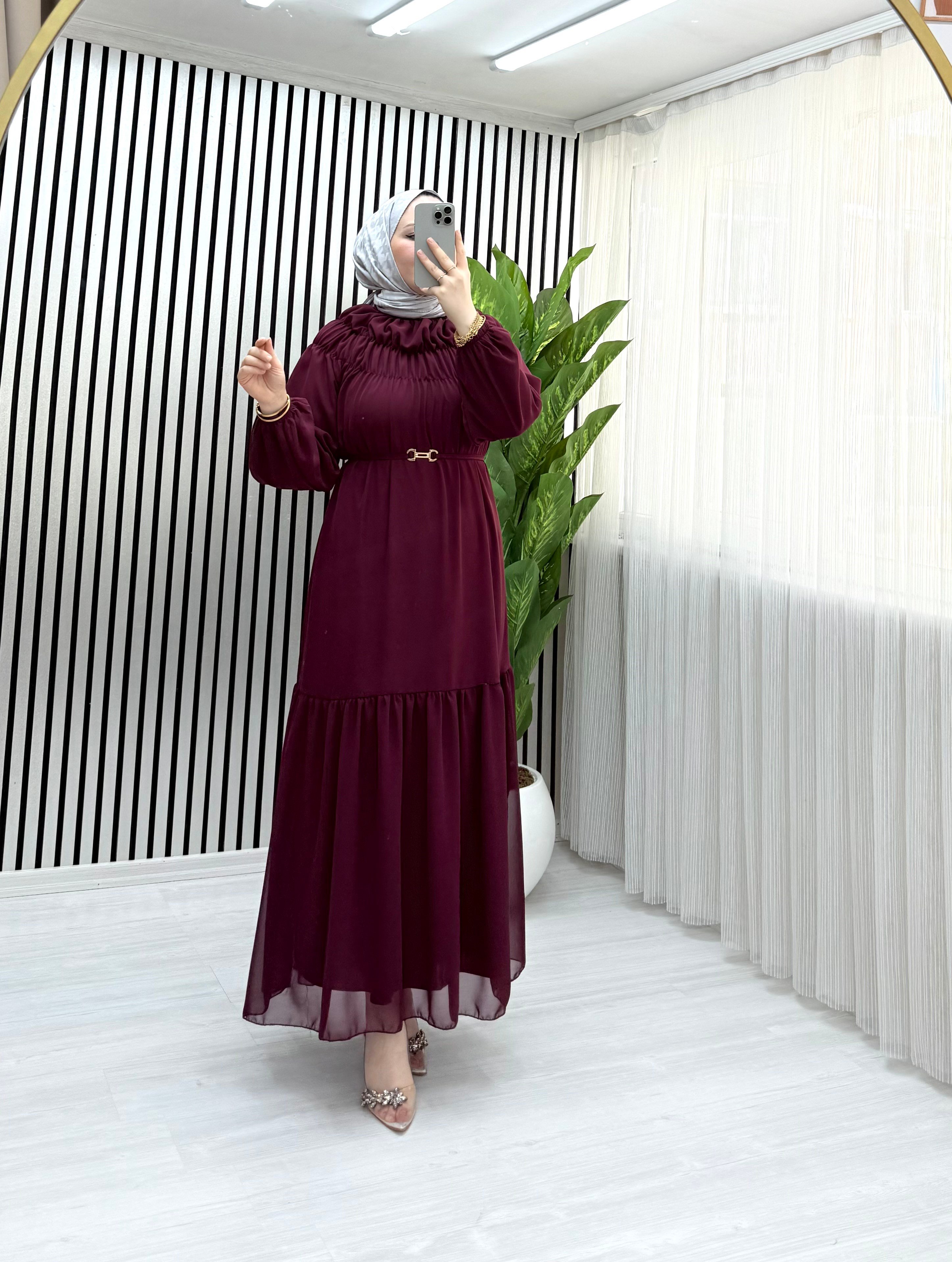 Çelebi Elbise Bordo 46 