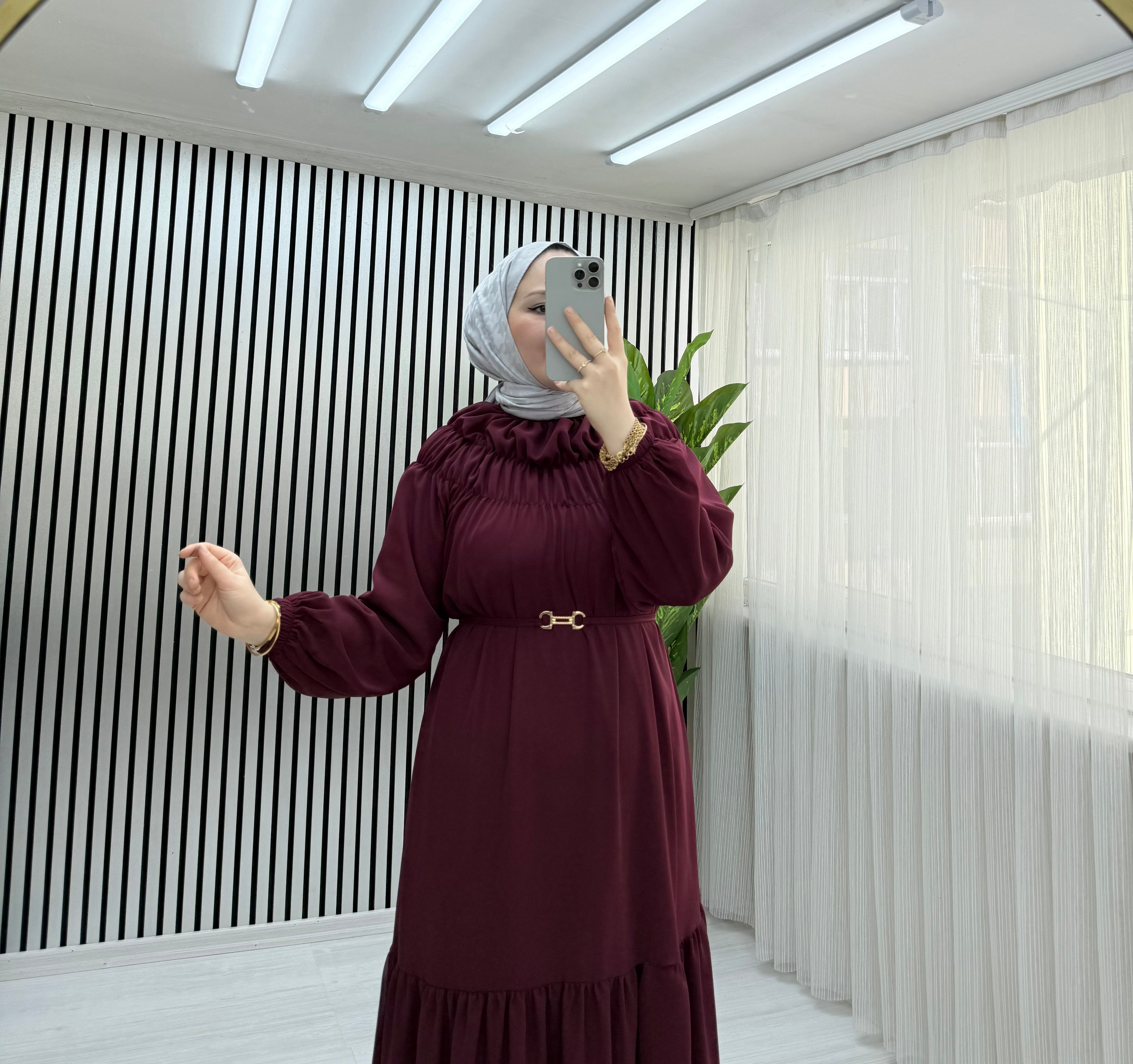 Çelebi Elbise Bordo 46 