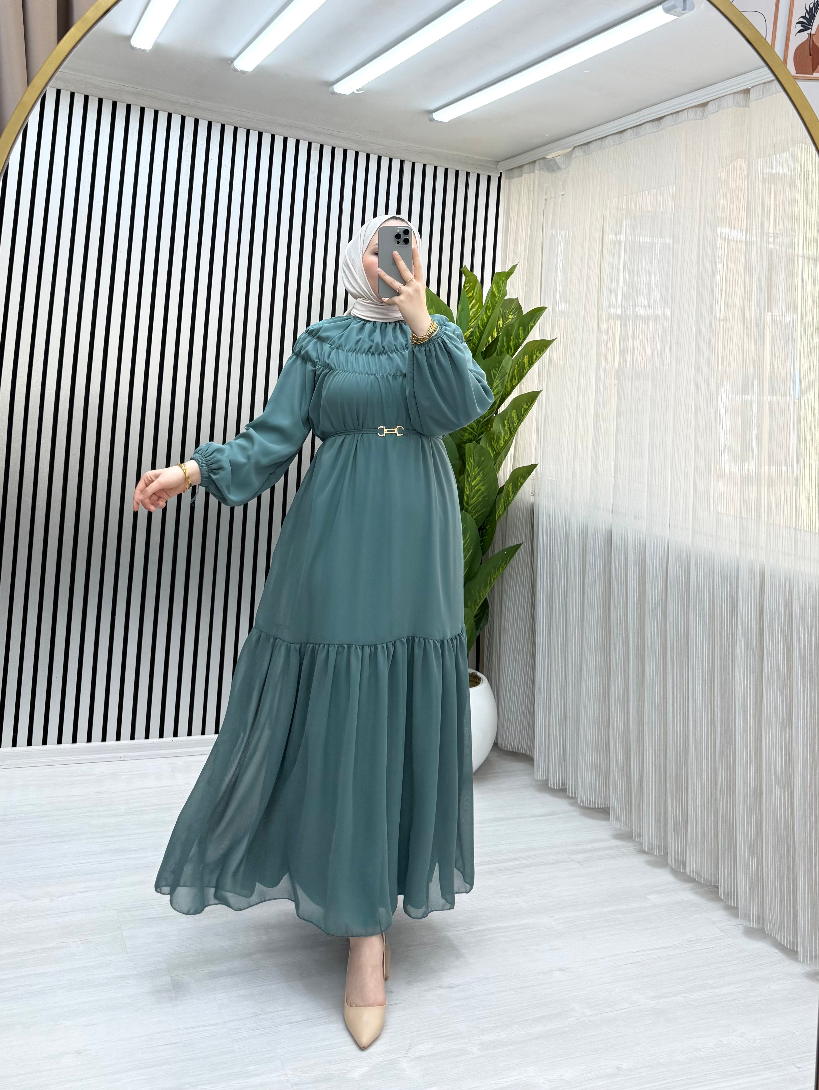 Çelebi Elbise Mint Yeşili 46 