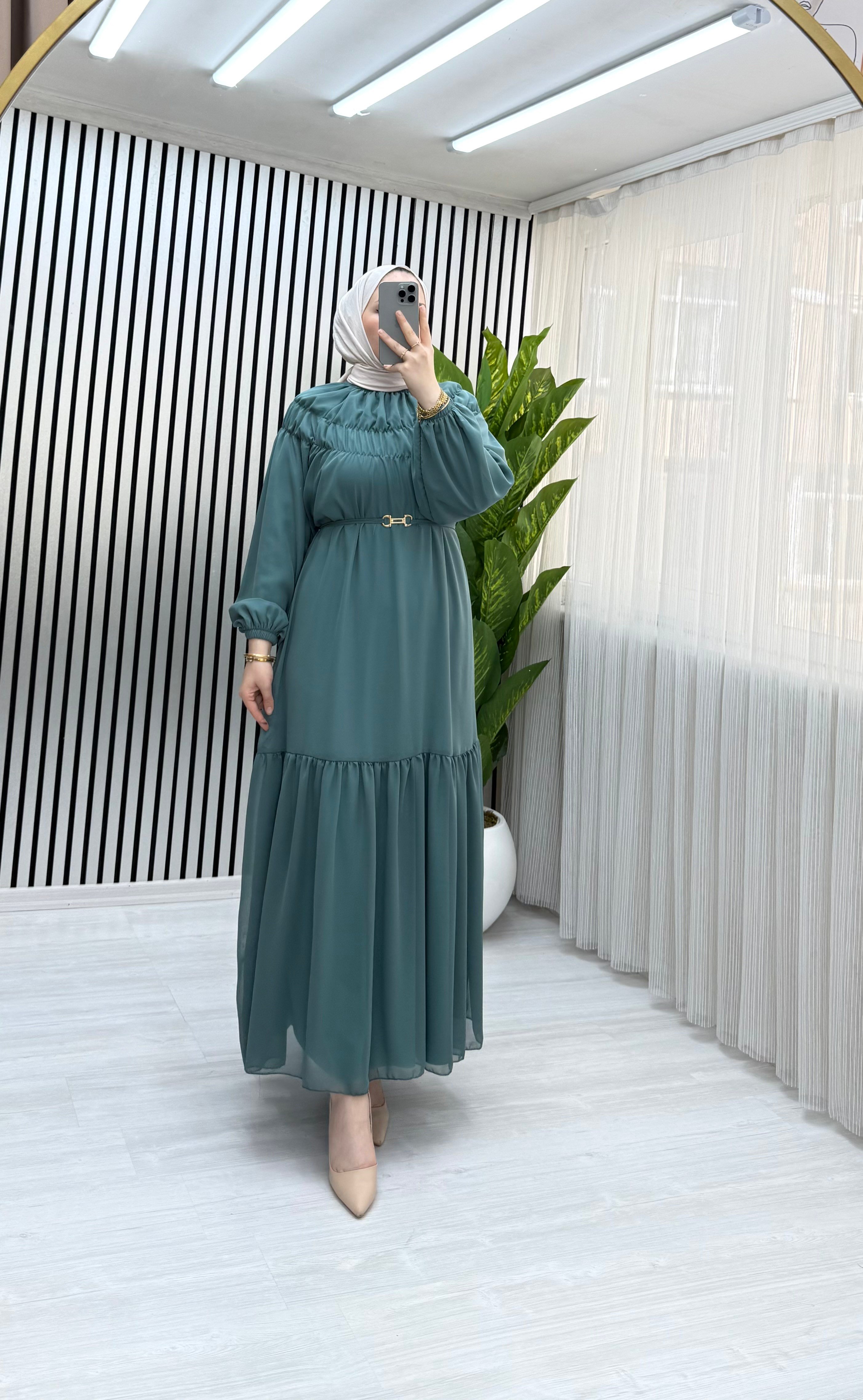 Çelebi Elbise Mint Yeşili 46 