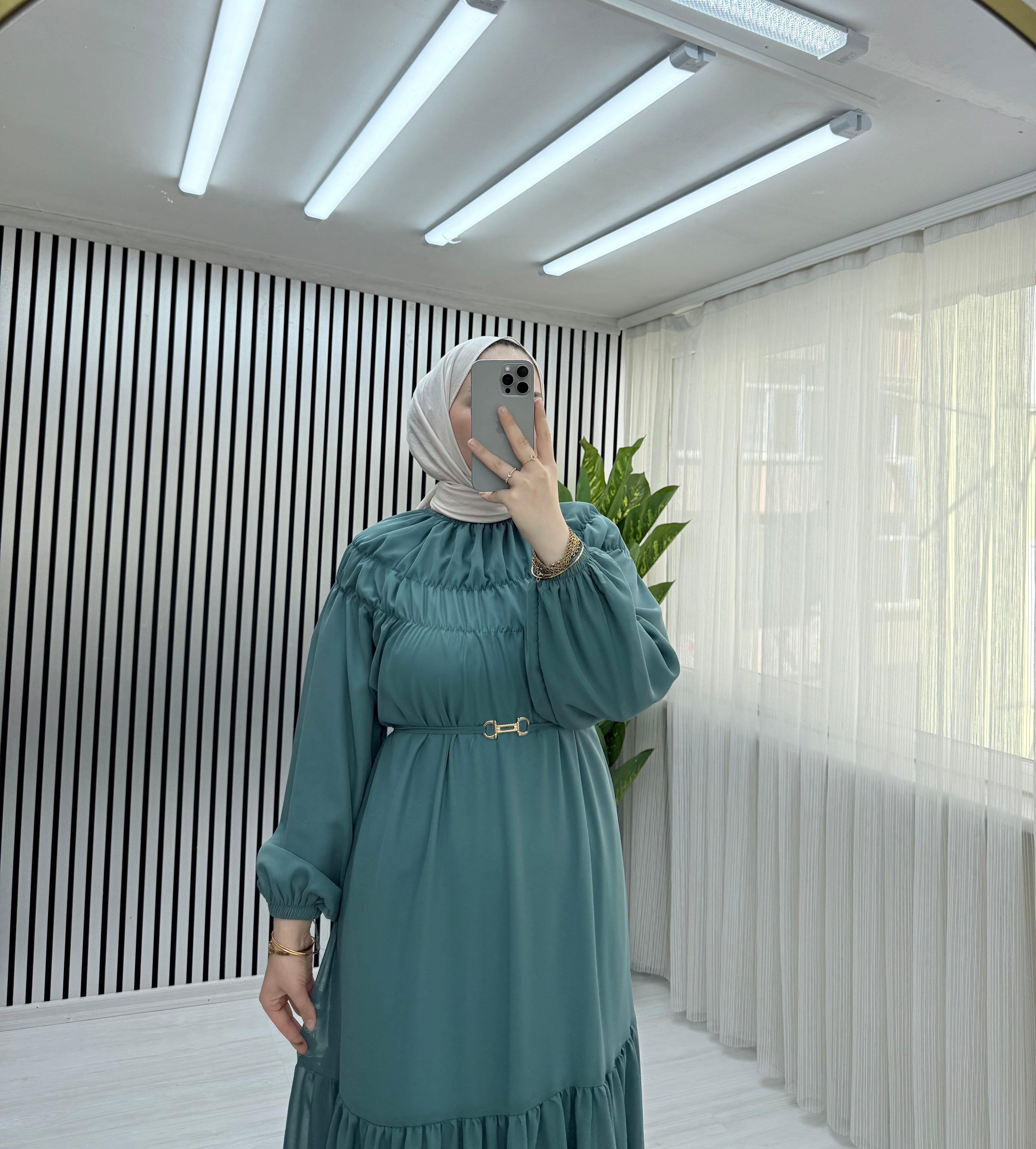 Çelebi Elbise Mint Yeşili 46 