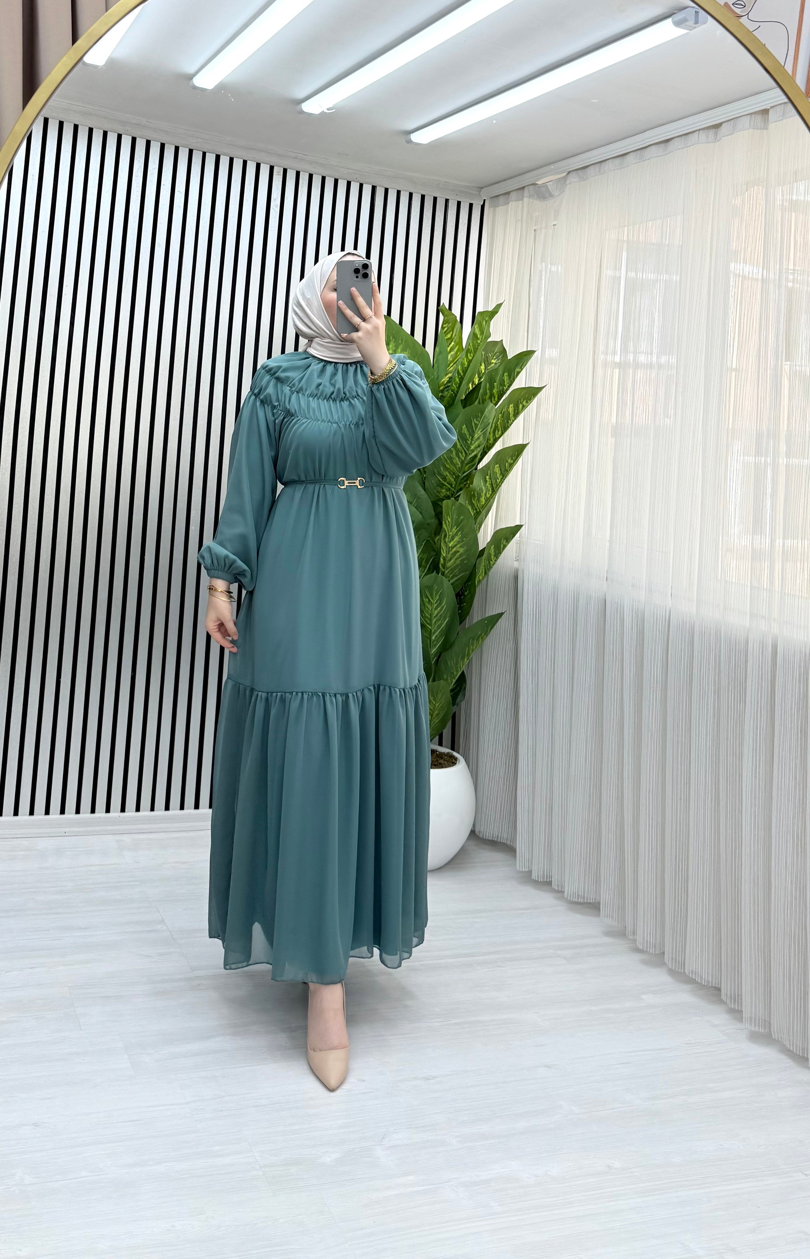 Çelebi Elbise Mint Yeşili 46 
