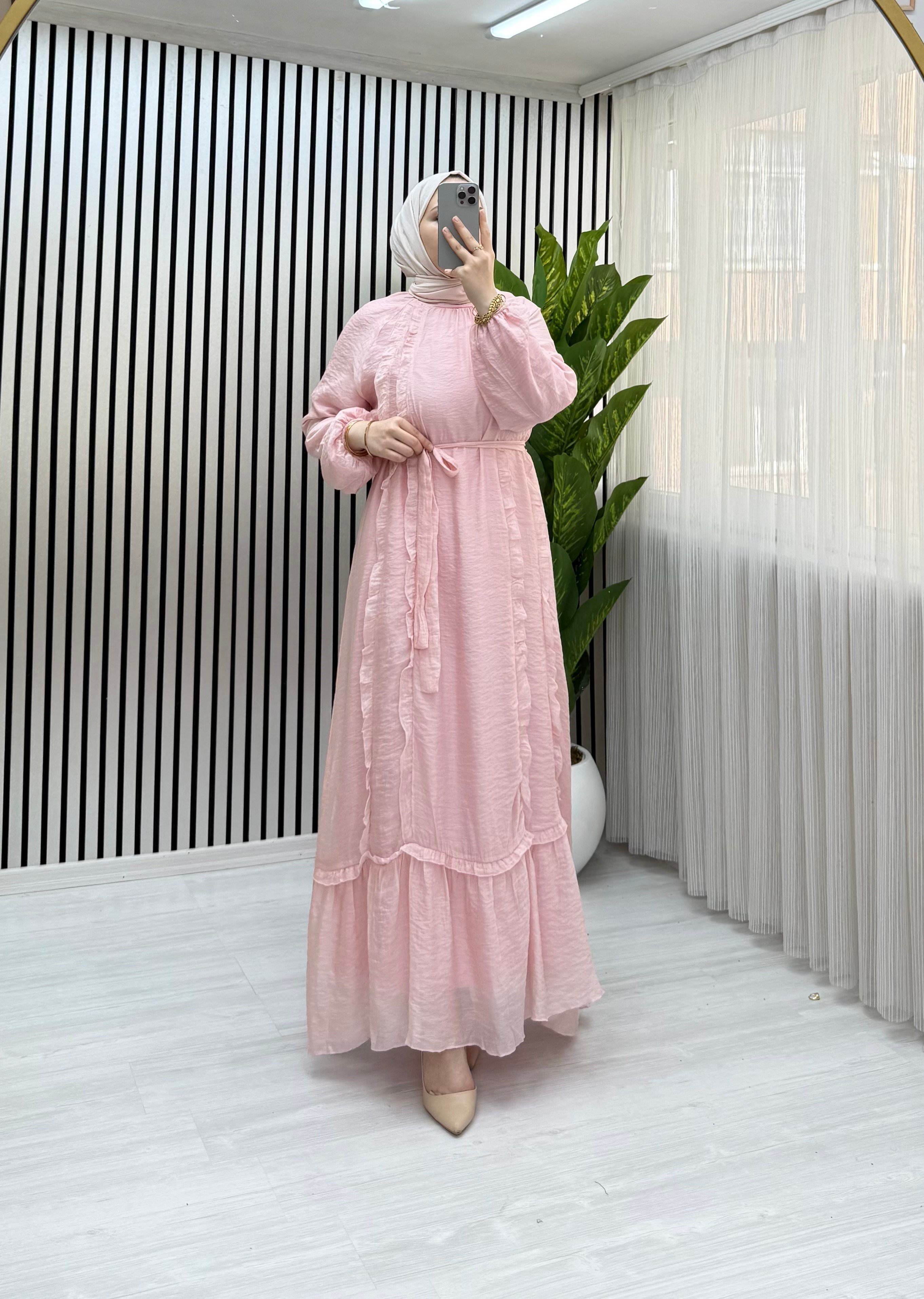 Güneş Elbise Pembe 49 
