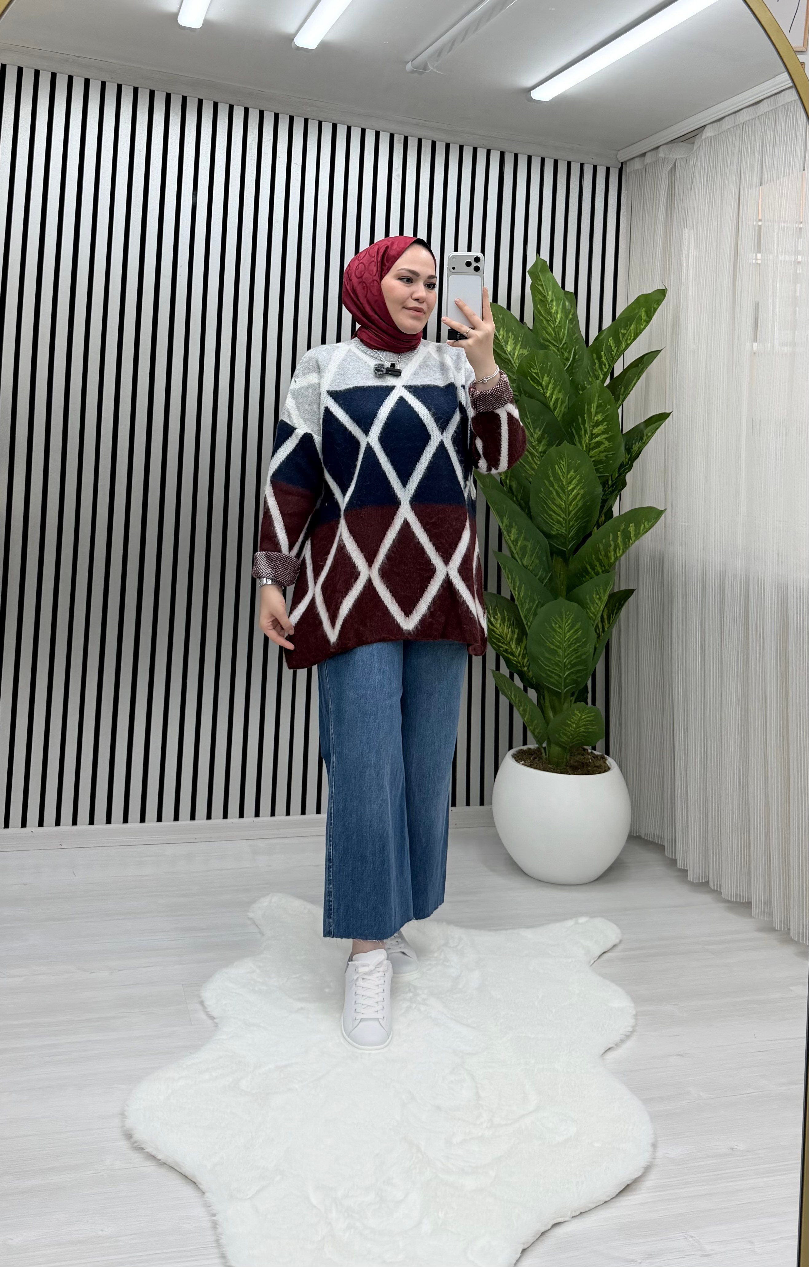 Qub Baklava Kazak Bordo 72 