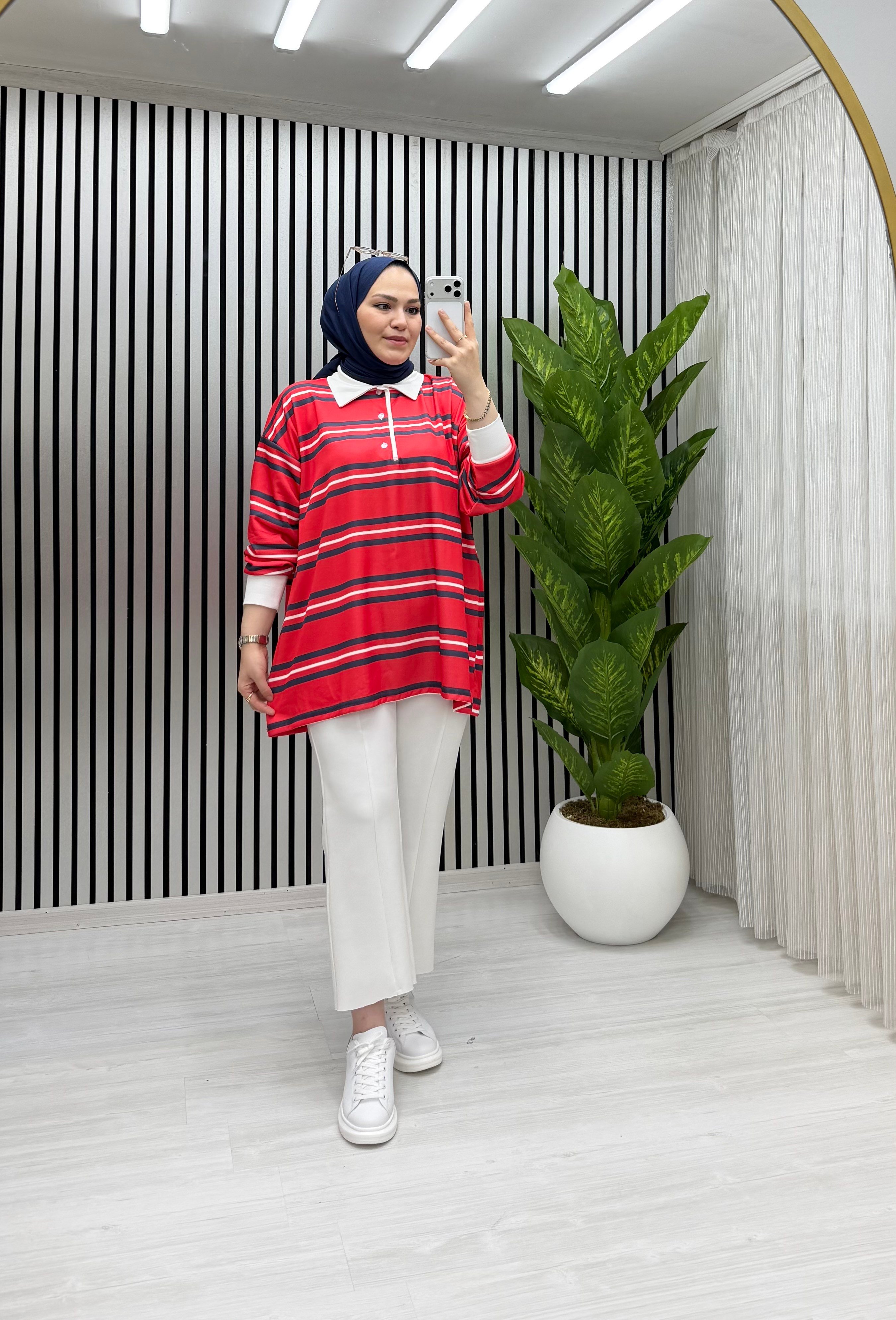 Yuna Sweat Kırmızı Pembe Geçişli 79 