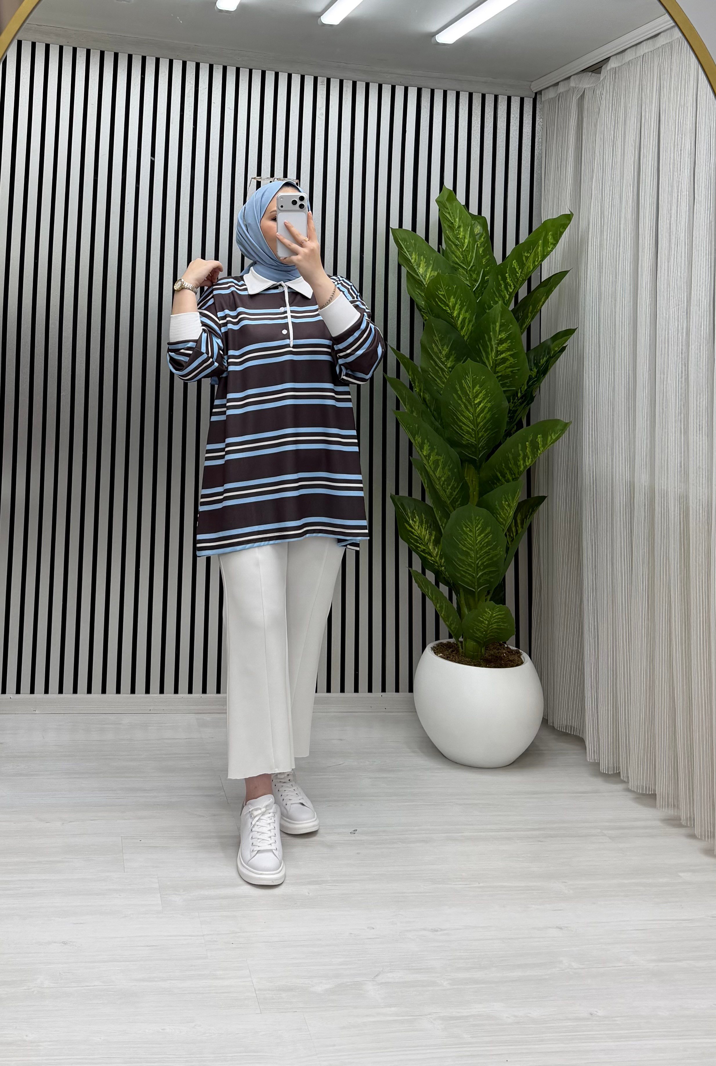 Yuna Sweat Siyah Mavi Geçişli 79 