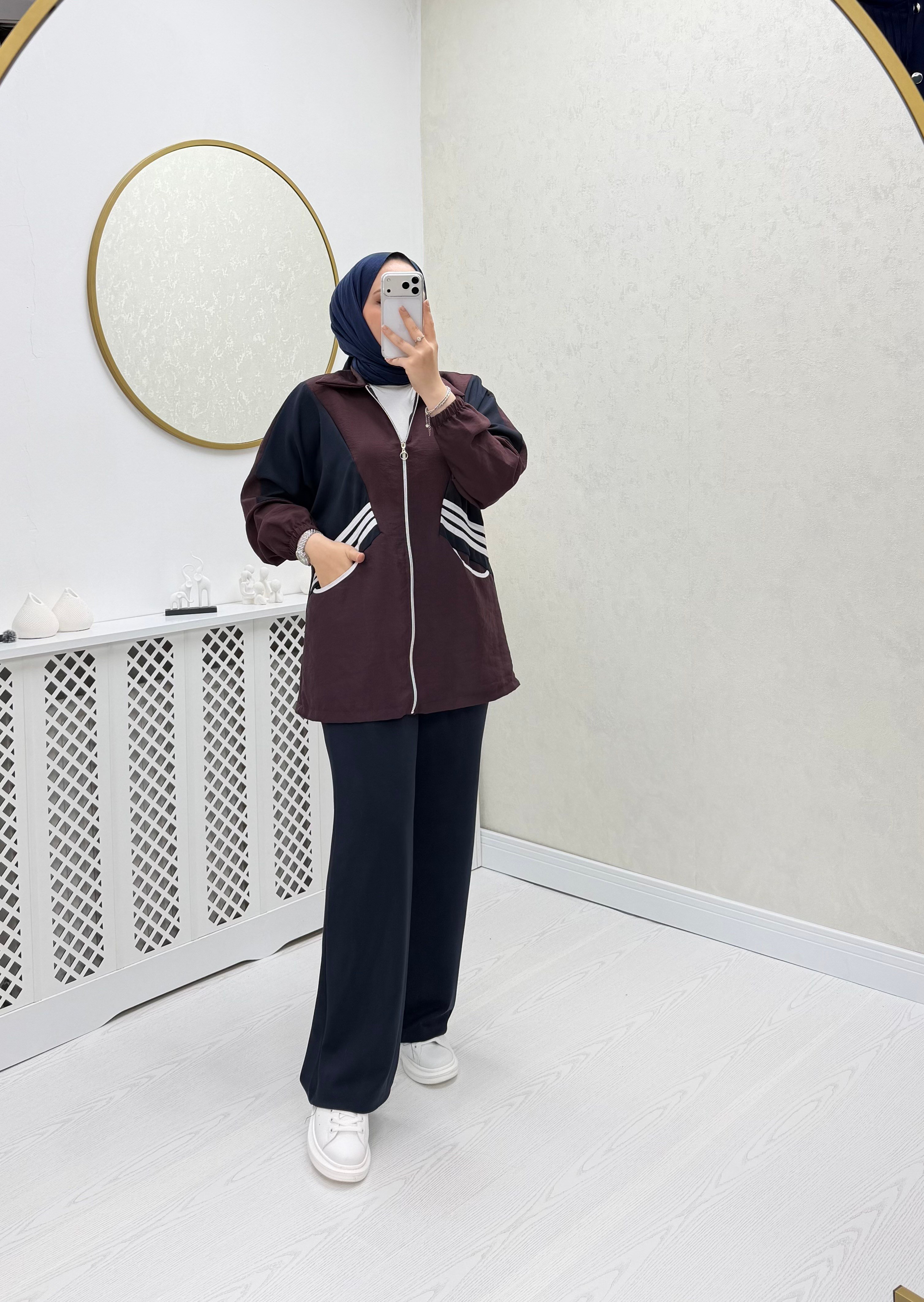 Ayşim Takım Bej Mürdüm 80 