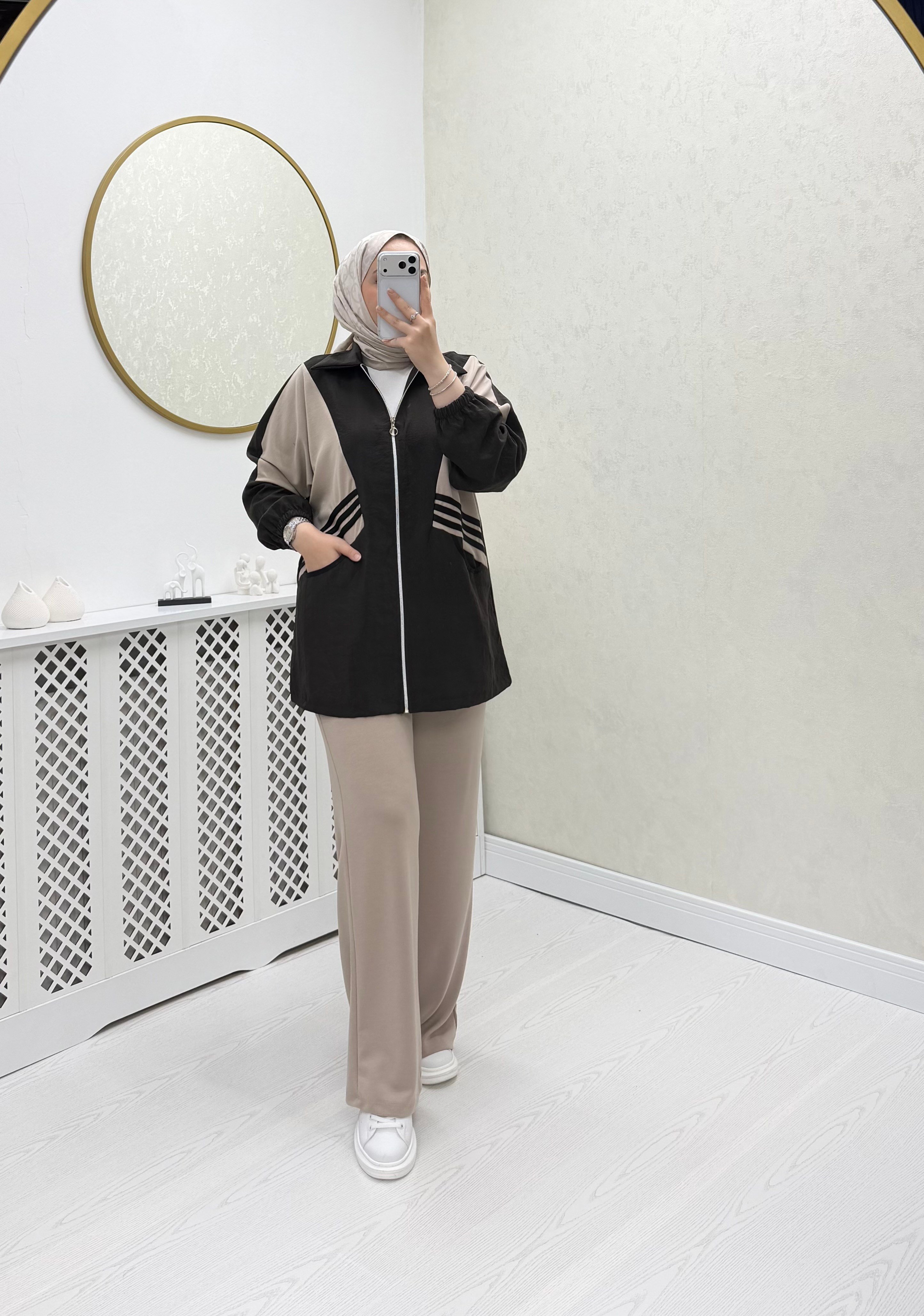Ayşim Takım Kahve Bej 80 