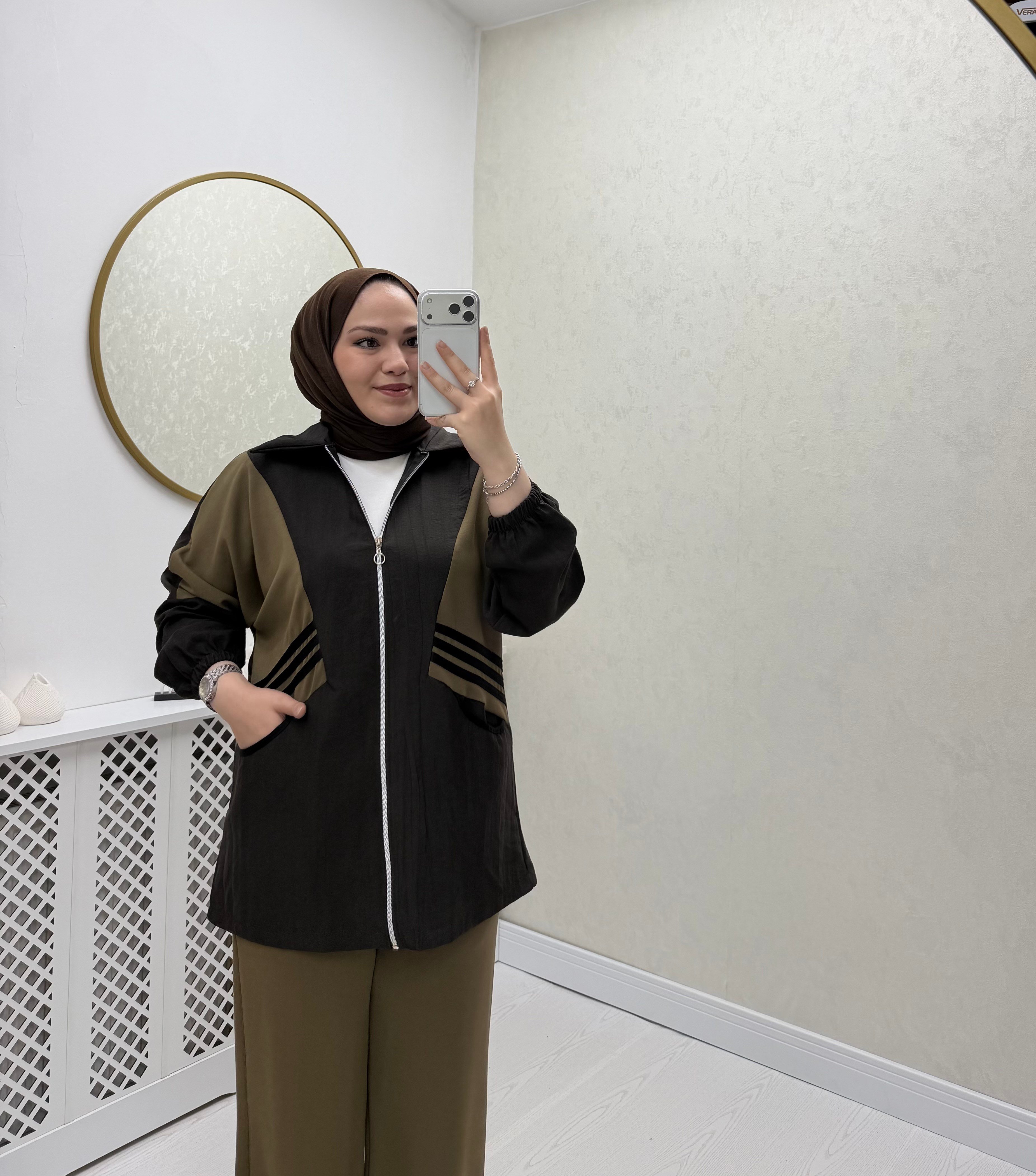 Ayşim Takım Kahve Haki 80 
