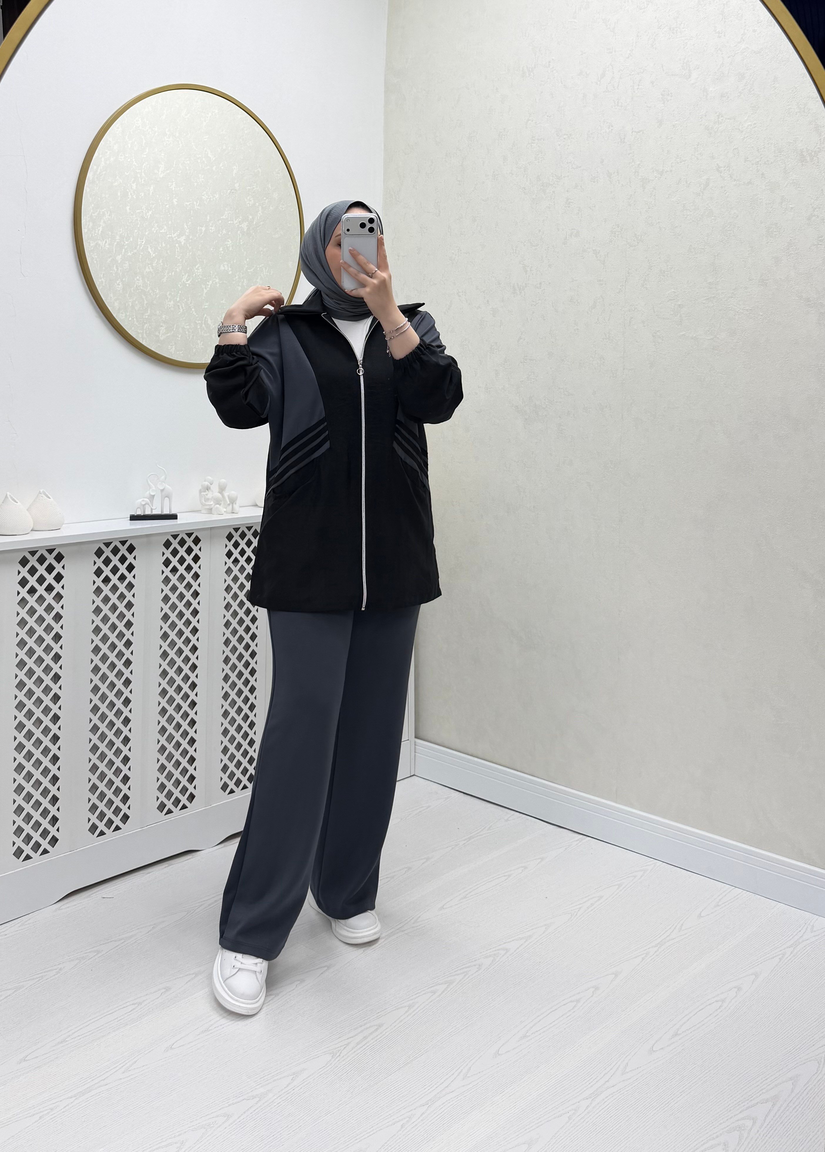 Ayşim Takım Siyah Antrasit 80 