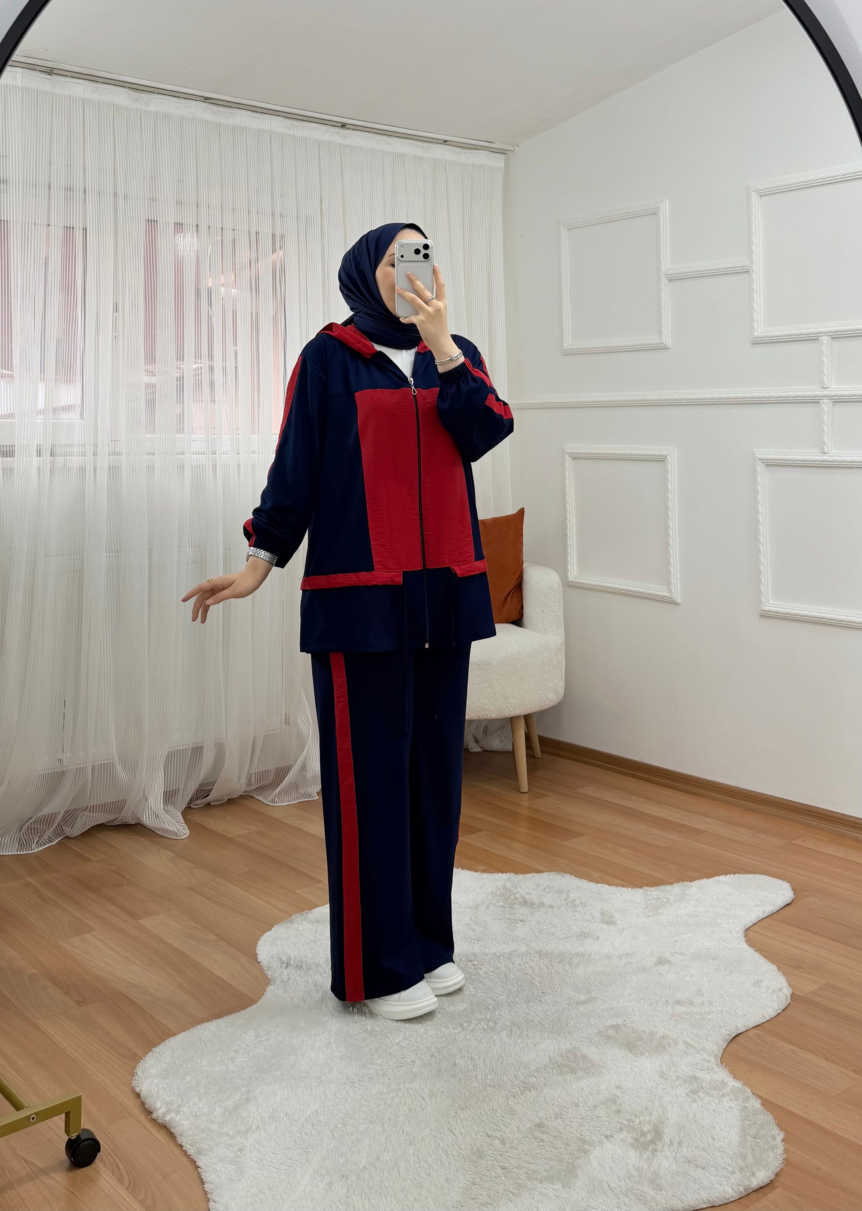 Rose Takım Lacivert Kırmızı 84 