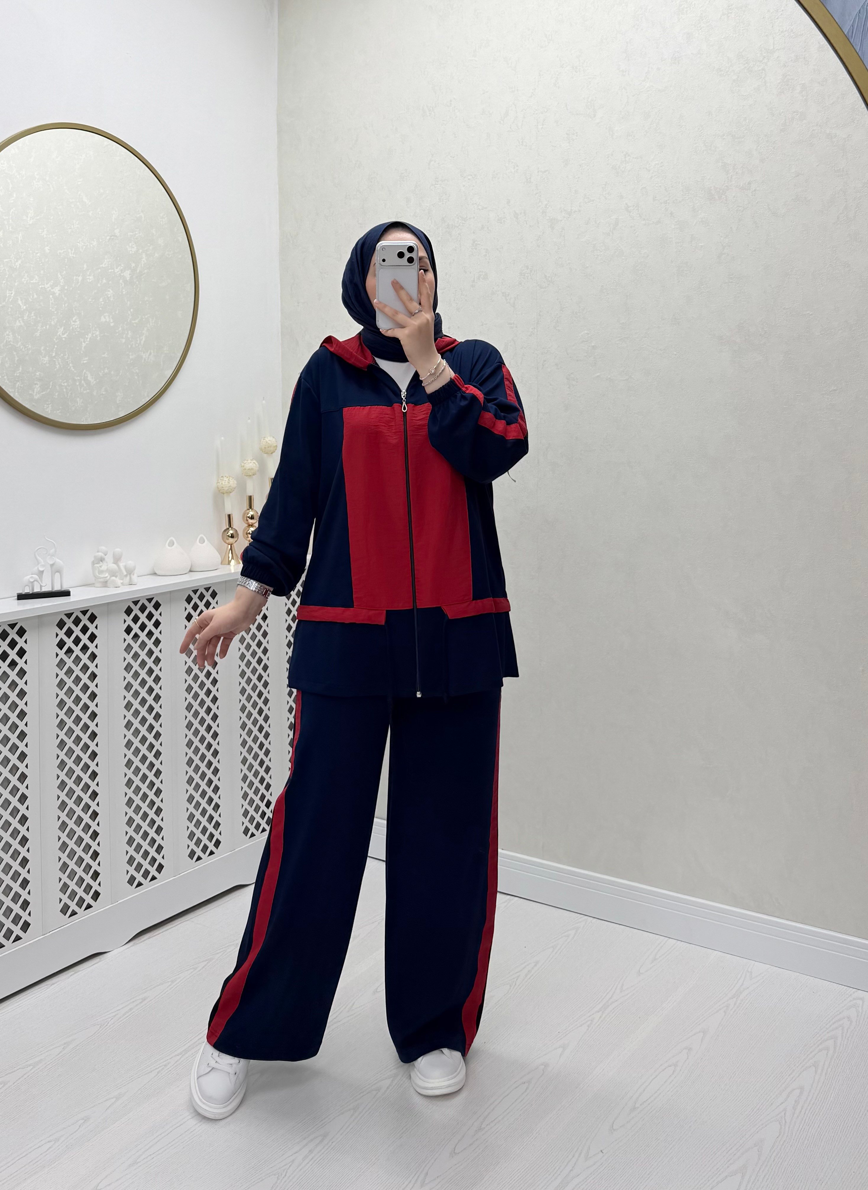 Rose Takım Lacivert Kırmızı 84 