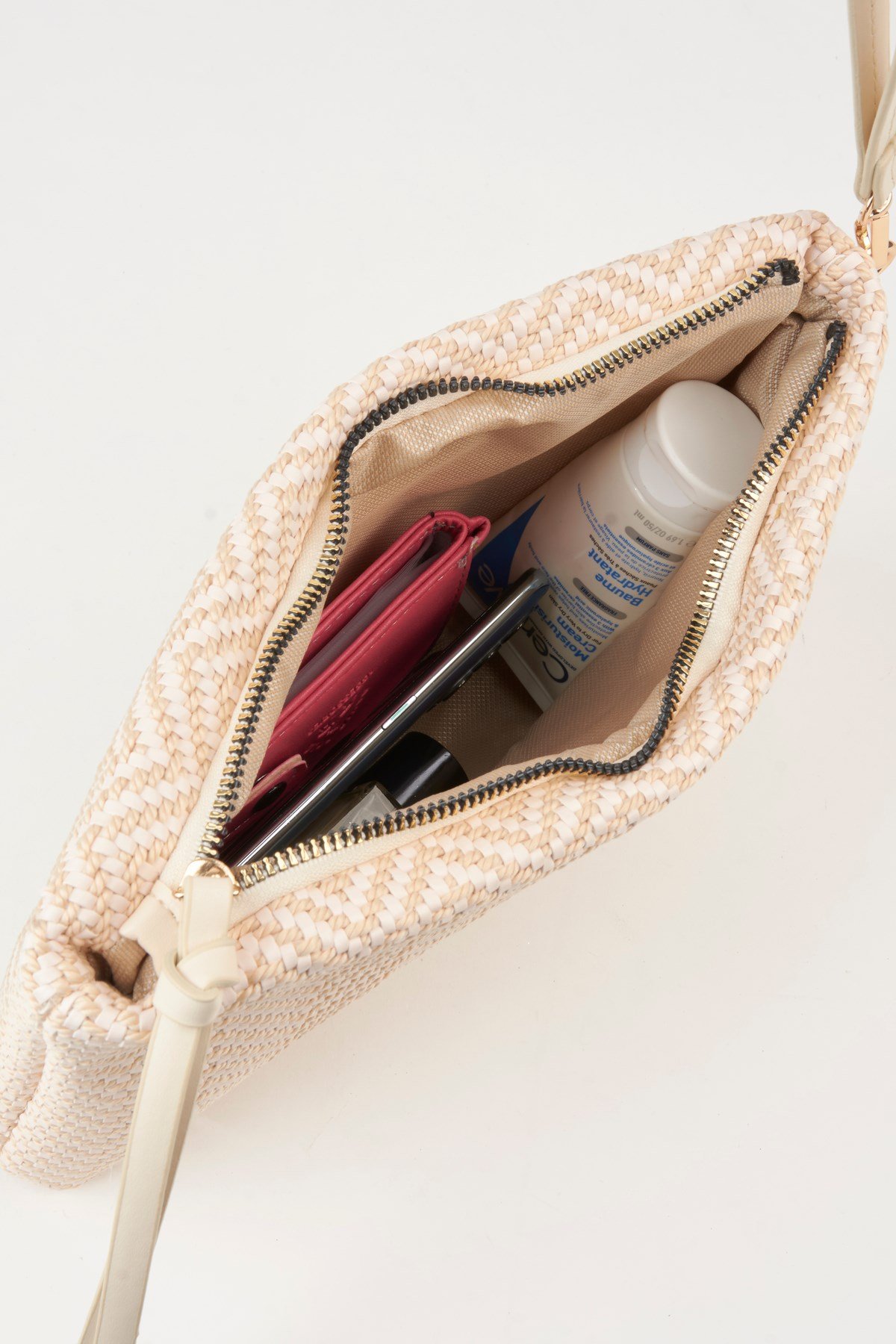 Kadın Bellis Balık Sırtı Krem Astarlı Bilek Askılı Portföy El Ve Clutch Çanta