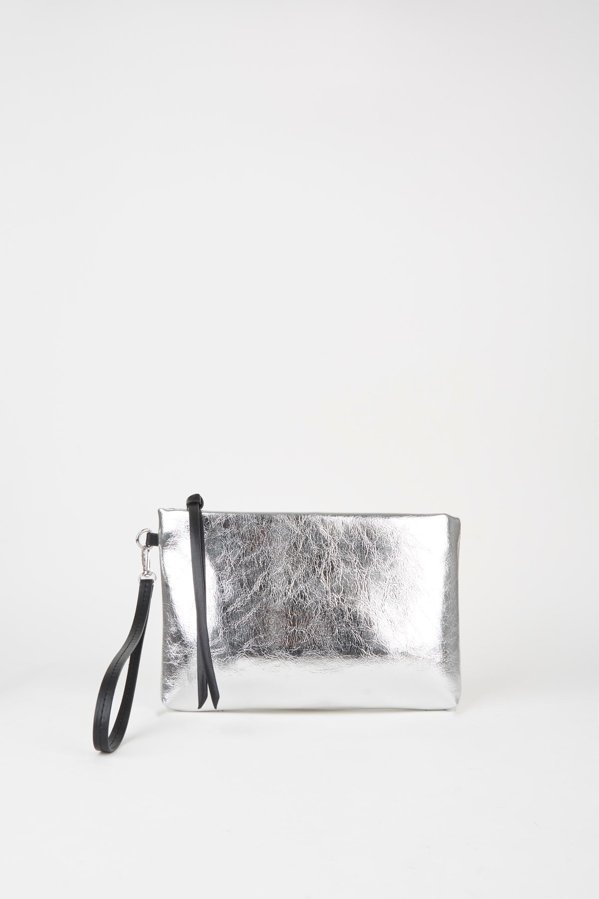 Kadın Bellis Gümüş Astarlı Suni Deri Bilek Askılı Portföy El Ve Clutch Çanta