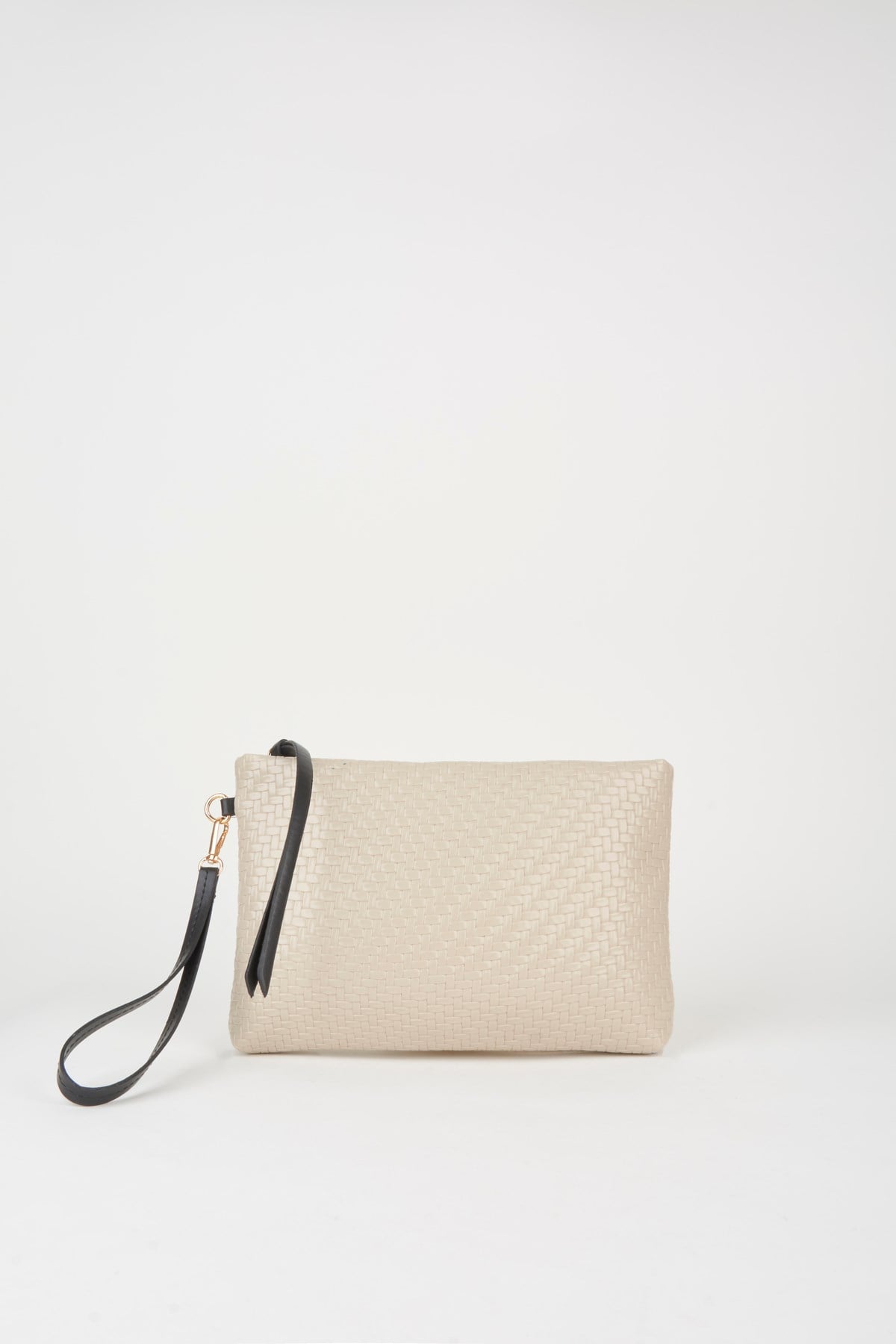 Kadın Bellis Örgü Vizon Astarlı Suni Deri Bilek Askılı Portföy El Ve Clutch Çanta