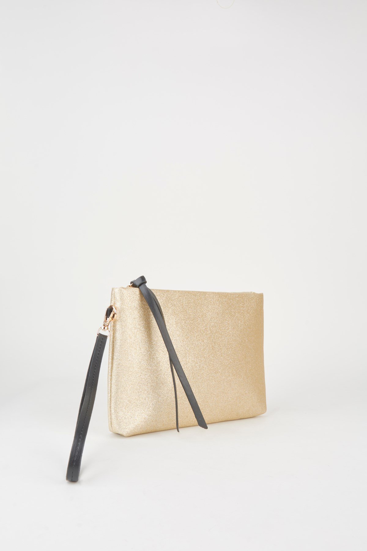 Kadın Bellis Simli Gold Astarlı Suni Deri Bilek Askılı Portföy El Ve Clutch Çanta