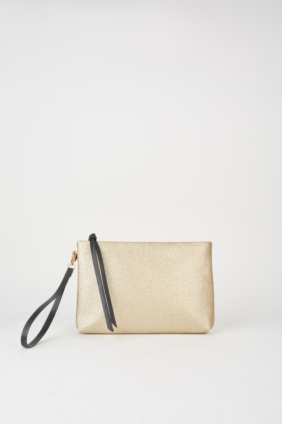 Kadın Bellis Simli Gold Astarlı Suni Deri Bilek Askılı Portföy El Ve Clutch Çanta