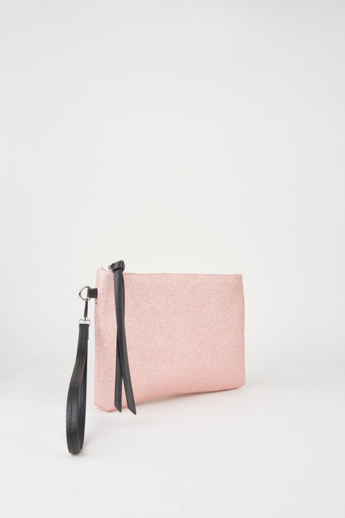 Kadın Bellis Simli Pudra Astarlı Suni Deri Bilek Askılı Portföy El Ve Clutch Çanta