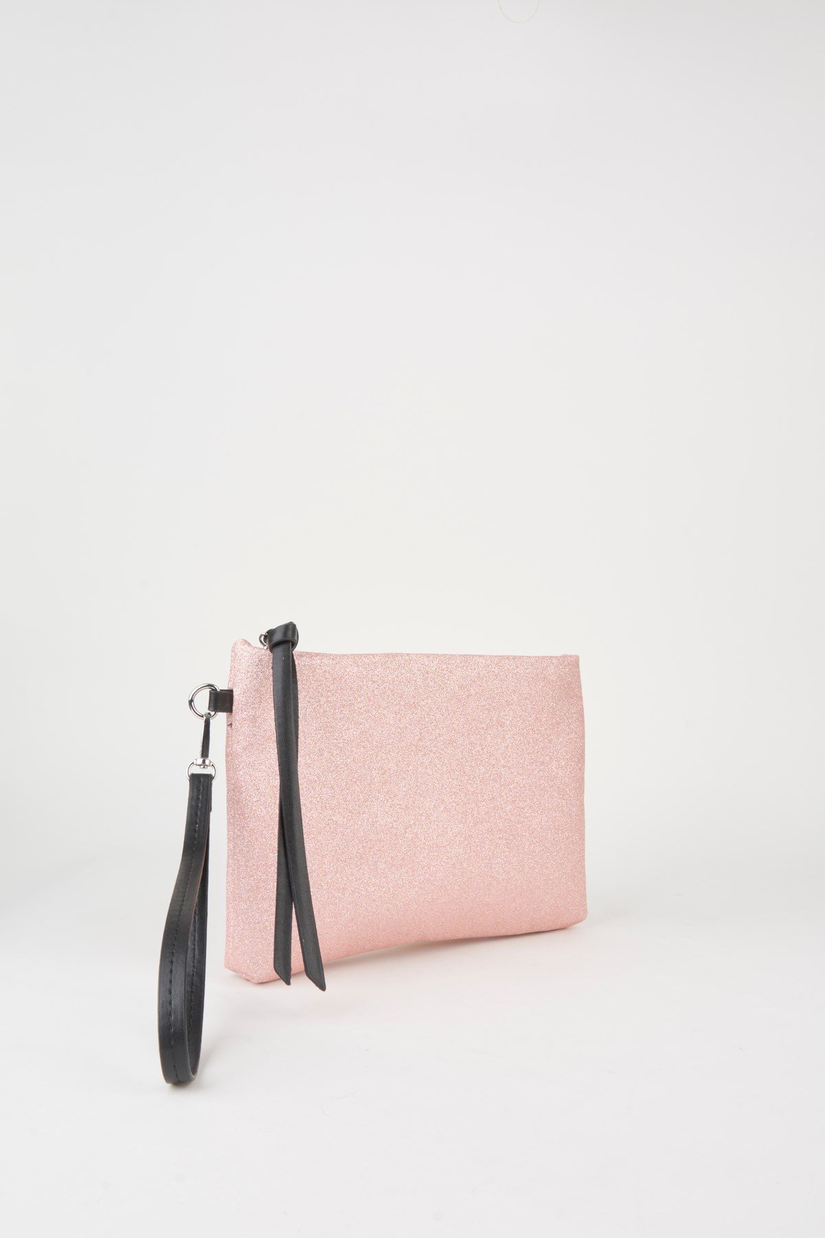 Kadın Bellis Simli Pudra Astarlı Suni Deri Bilek Askılı Portföy El Ve Clutch Çanta