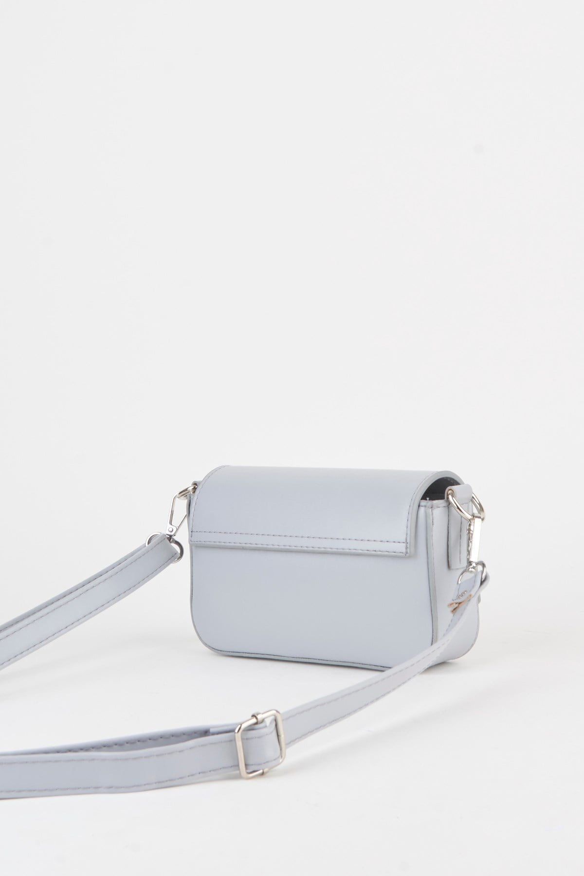 Kadın Hercai Gri Astarlı Küçük Boy Çıt Çıt Kapama Ayarlanabilir Askılı Kol Ve Omuz Çantası