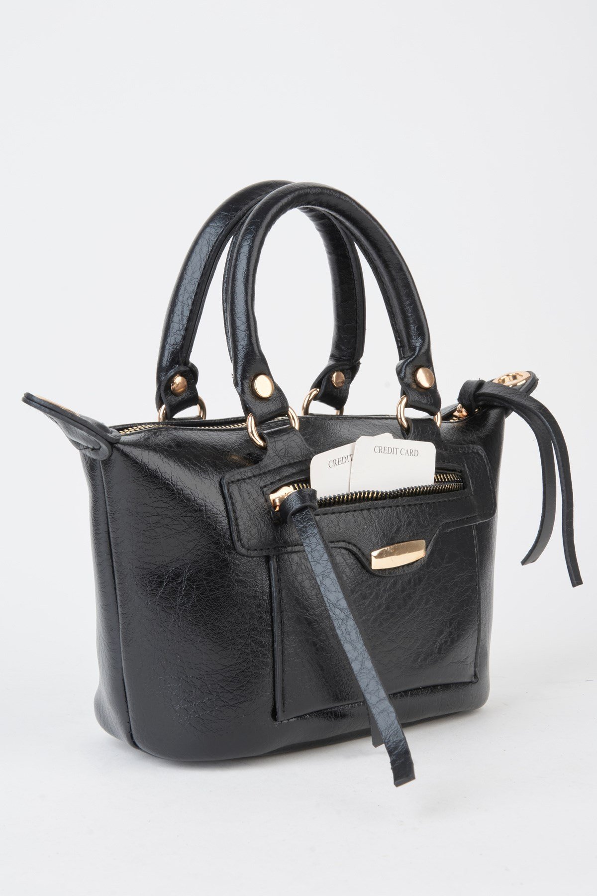 Kadın Lupin Siyah Astarlı Kolon Askılı Fermuar Kapama El Kol Ve Omuz Çantası