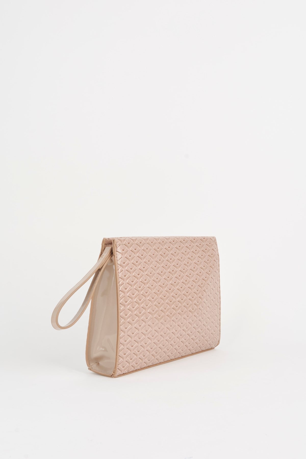Kadın Petunya Dokulu Vizon Astarlı Suni Deri Bilek Askılı Portföy El Ve Clutch Çanta
