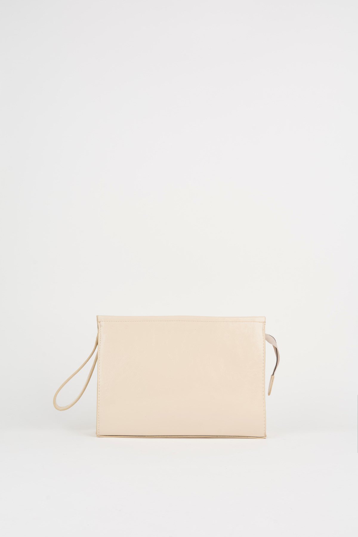 Kadın Petunya Krem Astarlı Suni Deri Bilek Askılı Portföy El Ve Clutch Çanta