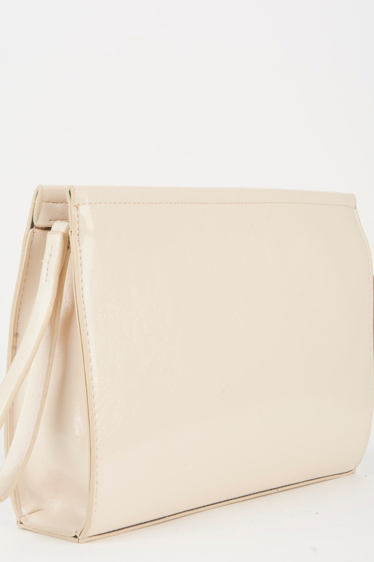 Kadın Petunya Krem Astarlı Suni Deri Bilek Askılı Portföy El Ve Clutch Çanta