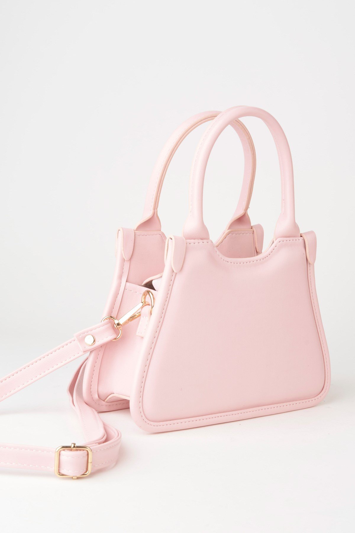 Kadın Sakura Pembe Fermuar Kapama Küçük Boy Ayarlanabilir Askılı El Ve Kol Çantası