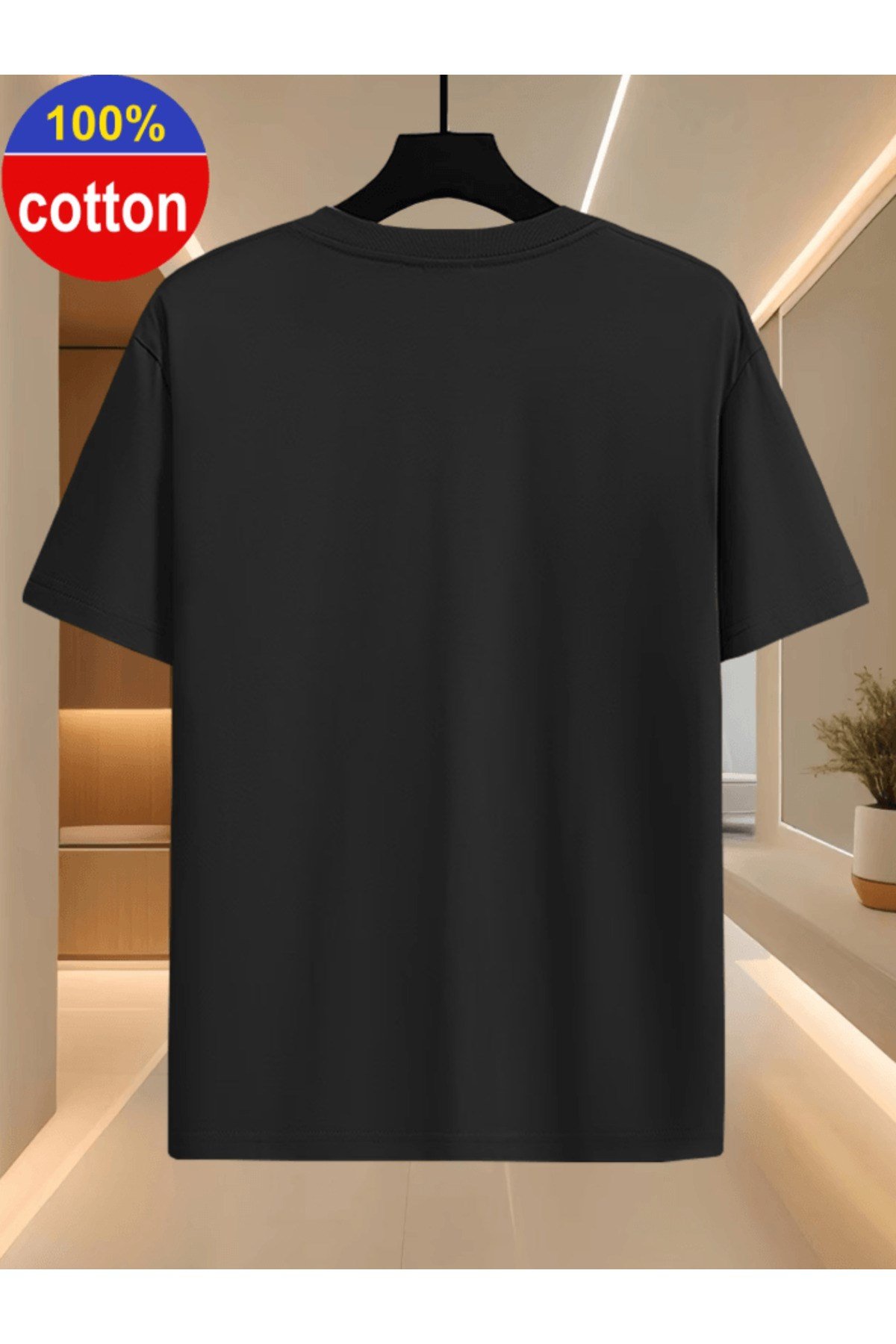 2 Adet Mor Çiçek Baskılı Premium Oversize T-shirt