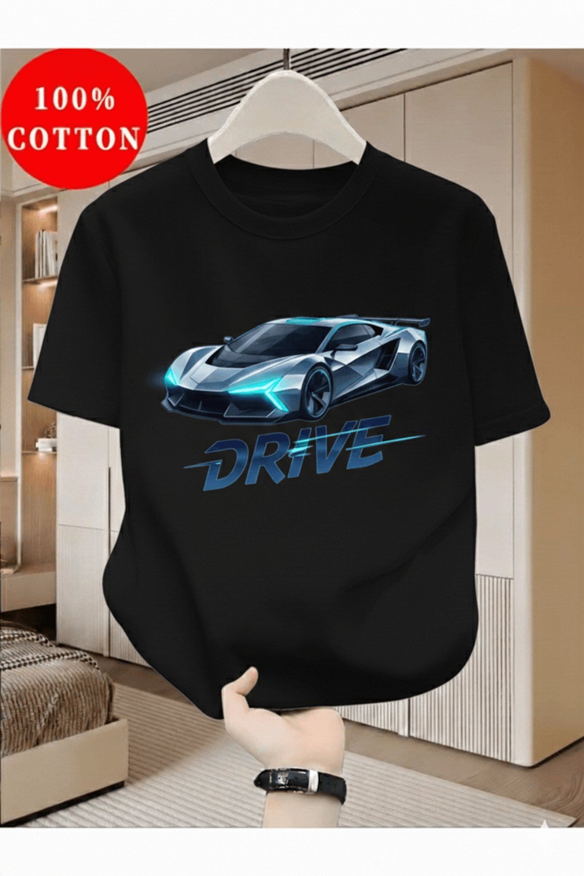 Araba Baskılı Premium Oversize T-shirt