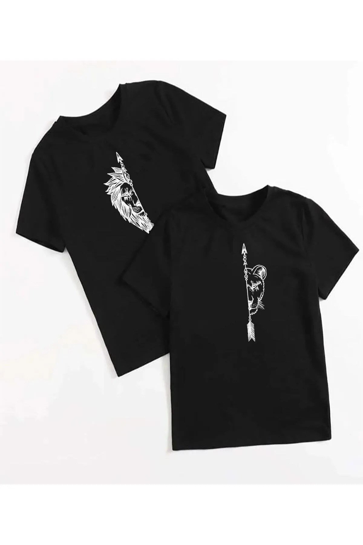 Aslan Baskılı OVERSİZE Sevgili Çift Kombini T-Shirt ( İSTENİLEN BEDENİ SORU CEVAPTAN BELİRTİNİZ)