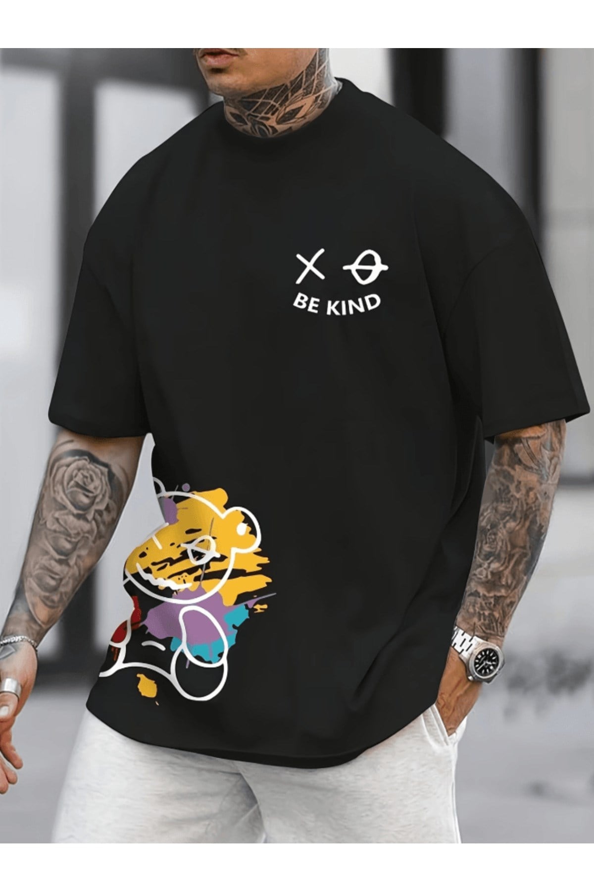 Be Kınd Özel Tasarım Baskılı Premium Oversize T-shirt